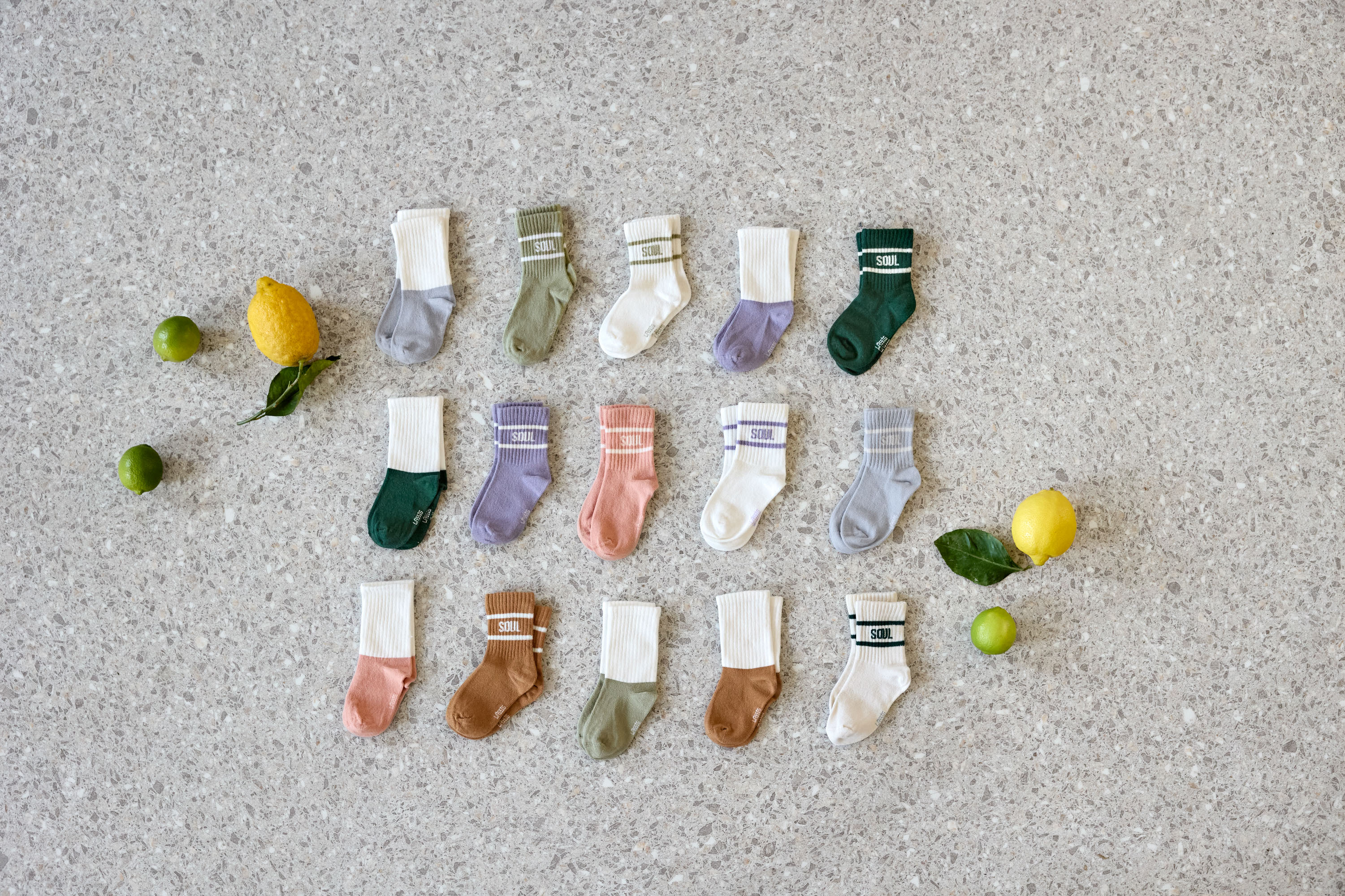 Lässig Tennis Socks GOTS 3p li blu/li khaki/darkgre 23-26