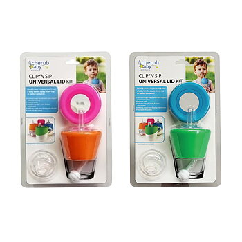 Cherub Baby Clip´n Sip grön & blå (2-pack) 1p