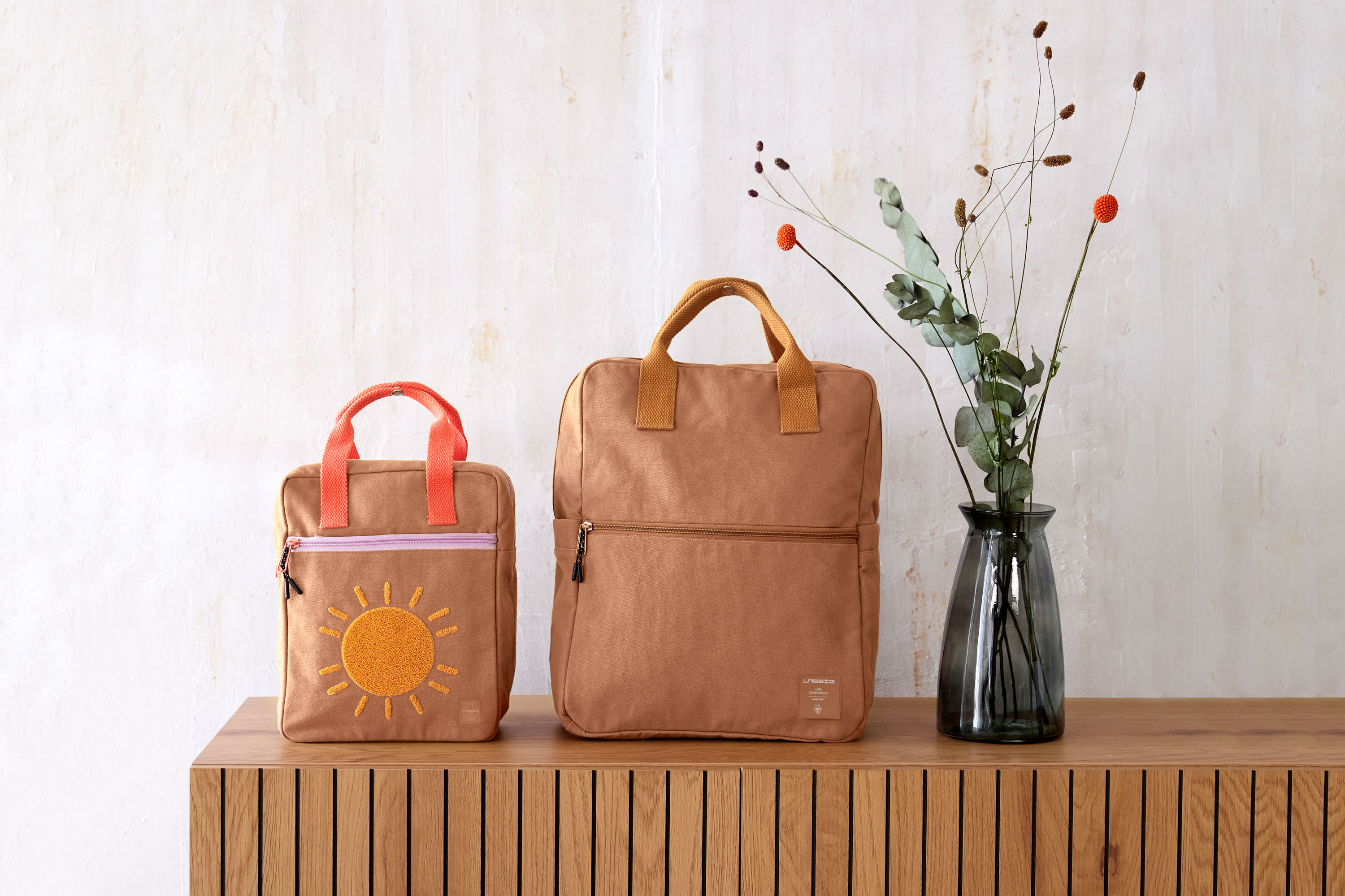 Lässig Little One & Me Square Backpack Big GOTS caramel - 3
