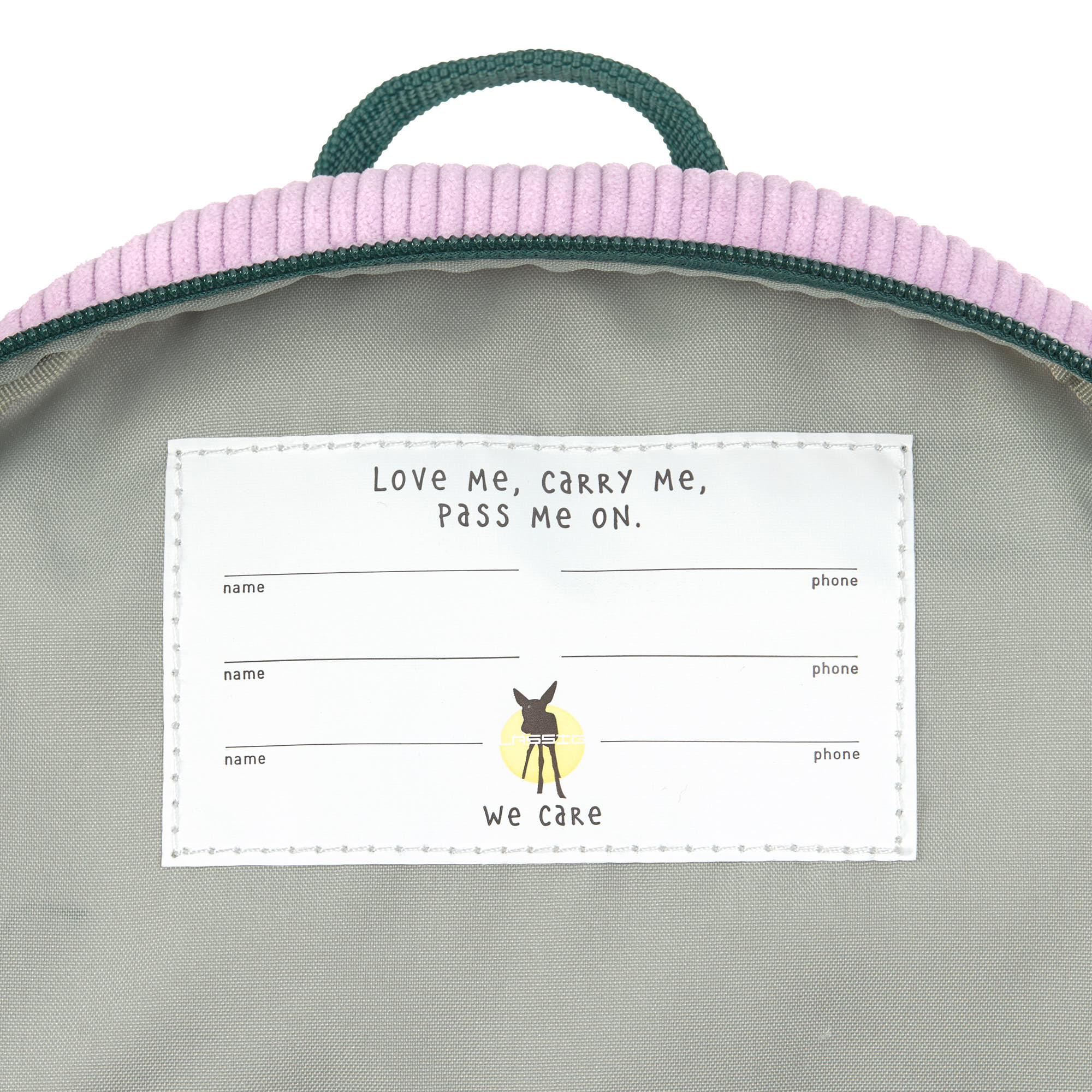 Lässig Tiny Backpack Cord Little Gang Rainbow lilac - 9