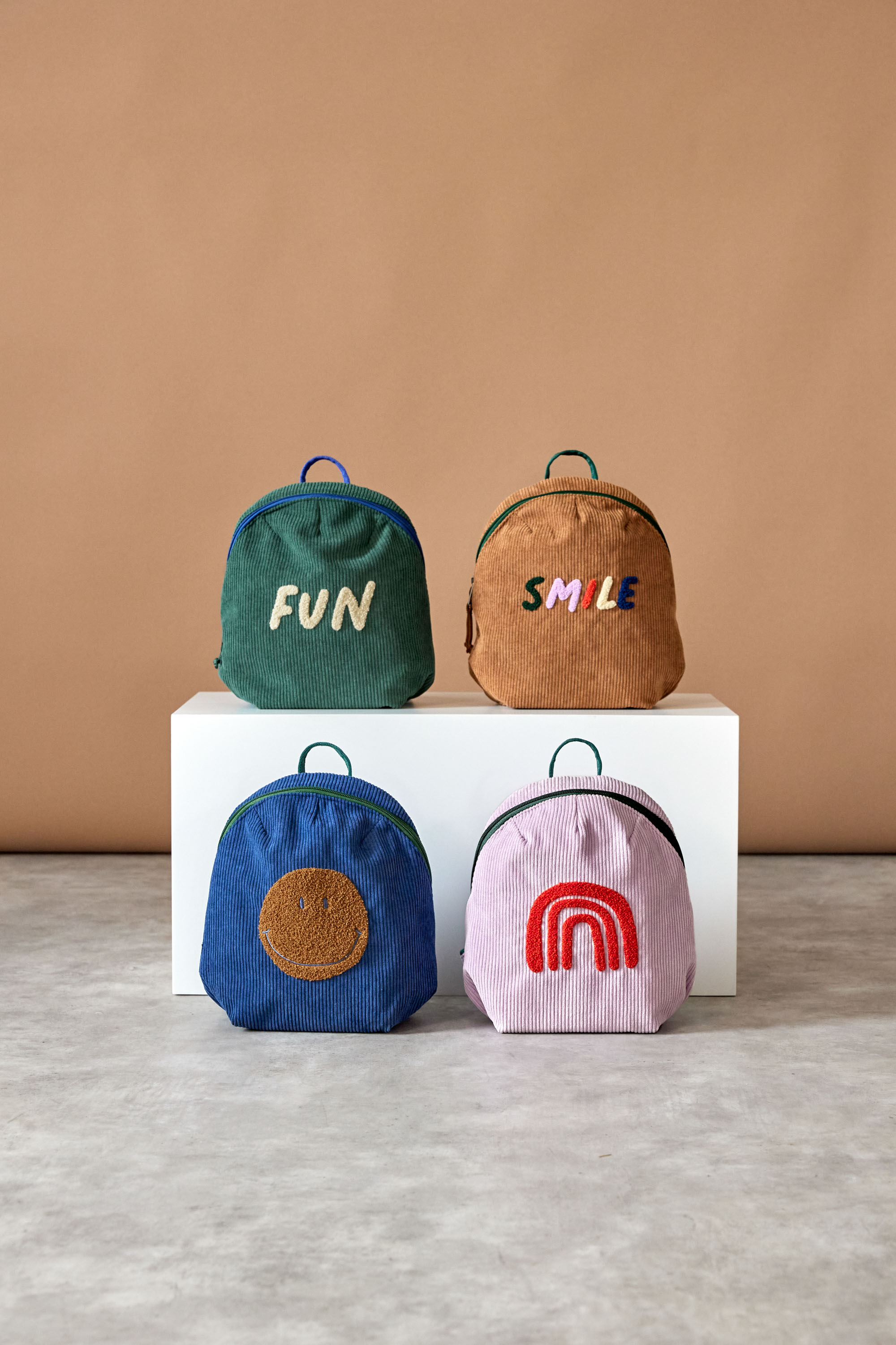 Lässig Tiny Backpack Cord Little Gang Rainbow lilac - 11