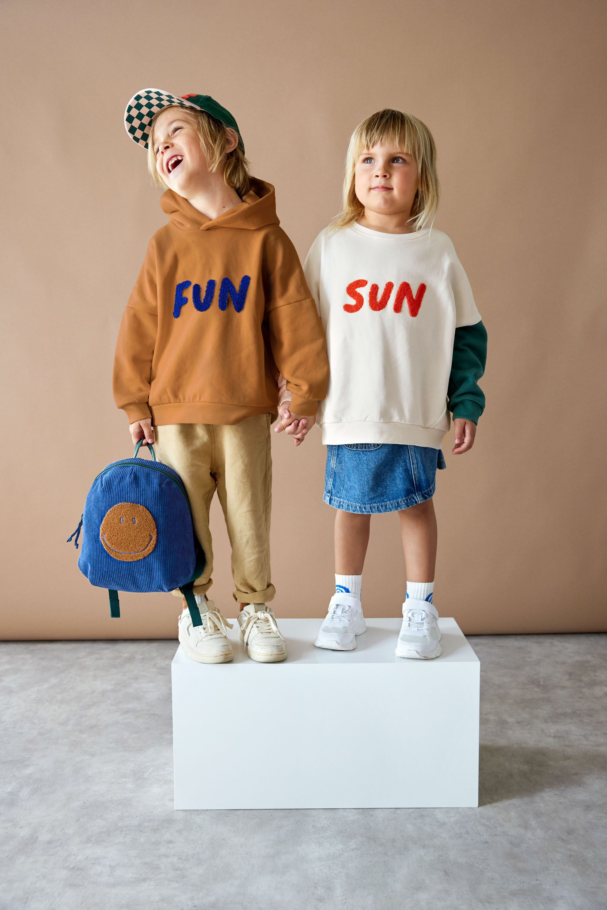 Lässig Tiny Backpack Cord Little Gang Smile blue - 13
