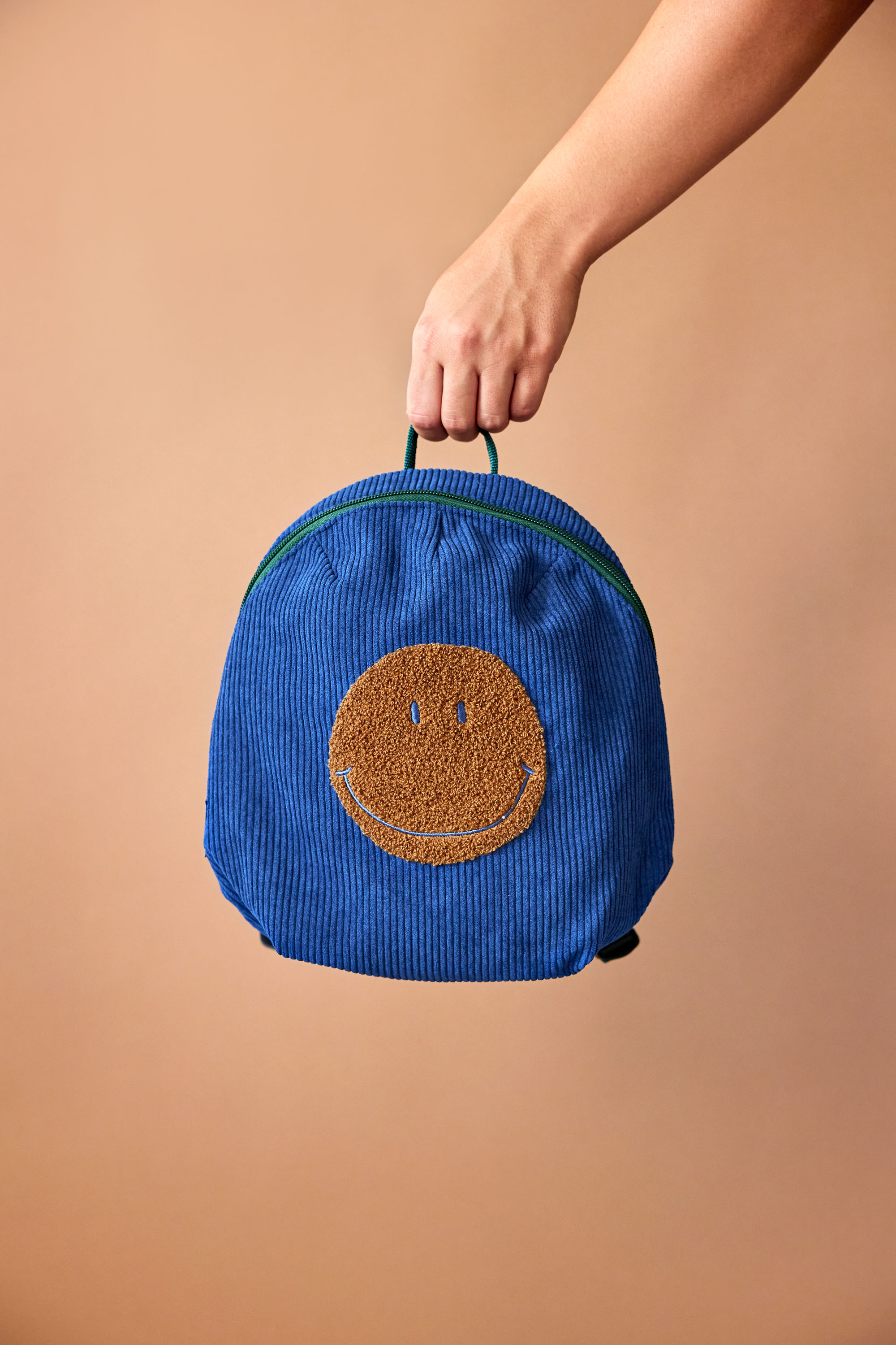 Lässig Tiny Backpack Cord Little Gang Smile blue - 14