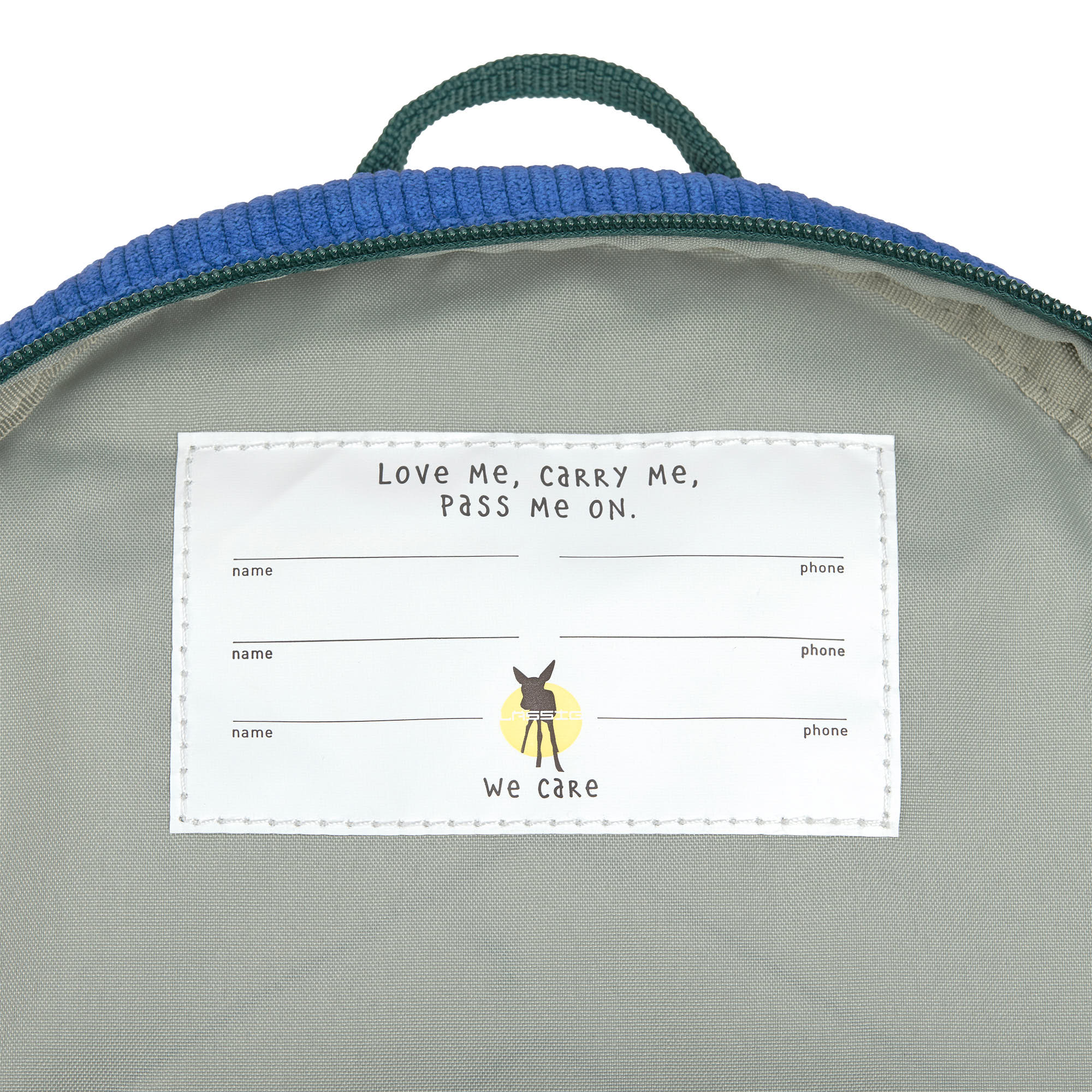 Lässig Tiny Backpack Cord Little Gang Smile blue - 4