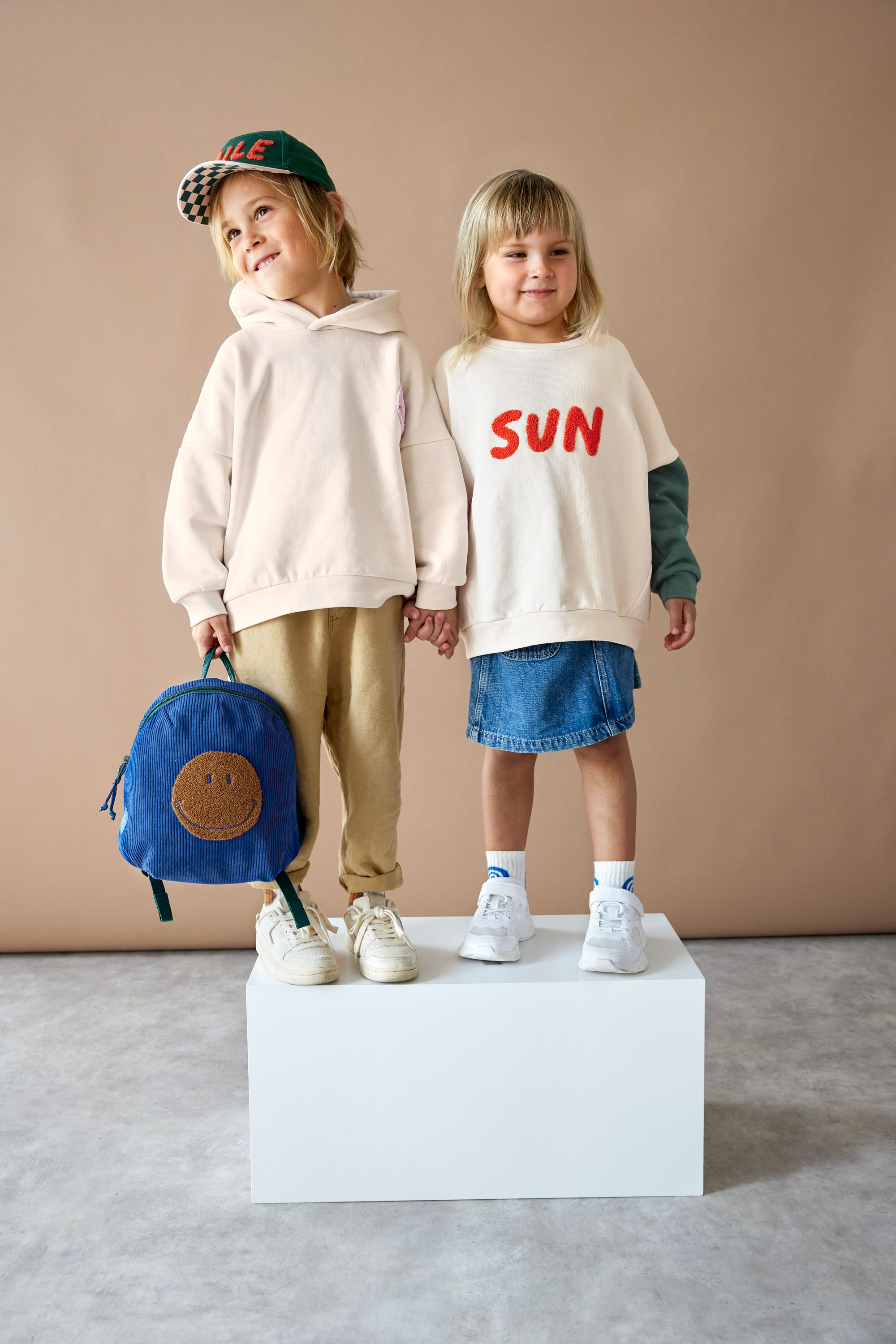 Lässig Tiny Backpack Cord Little Gang Smile blue - 12