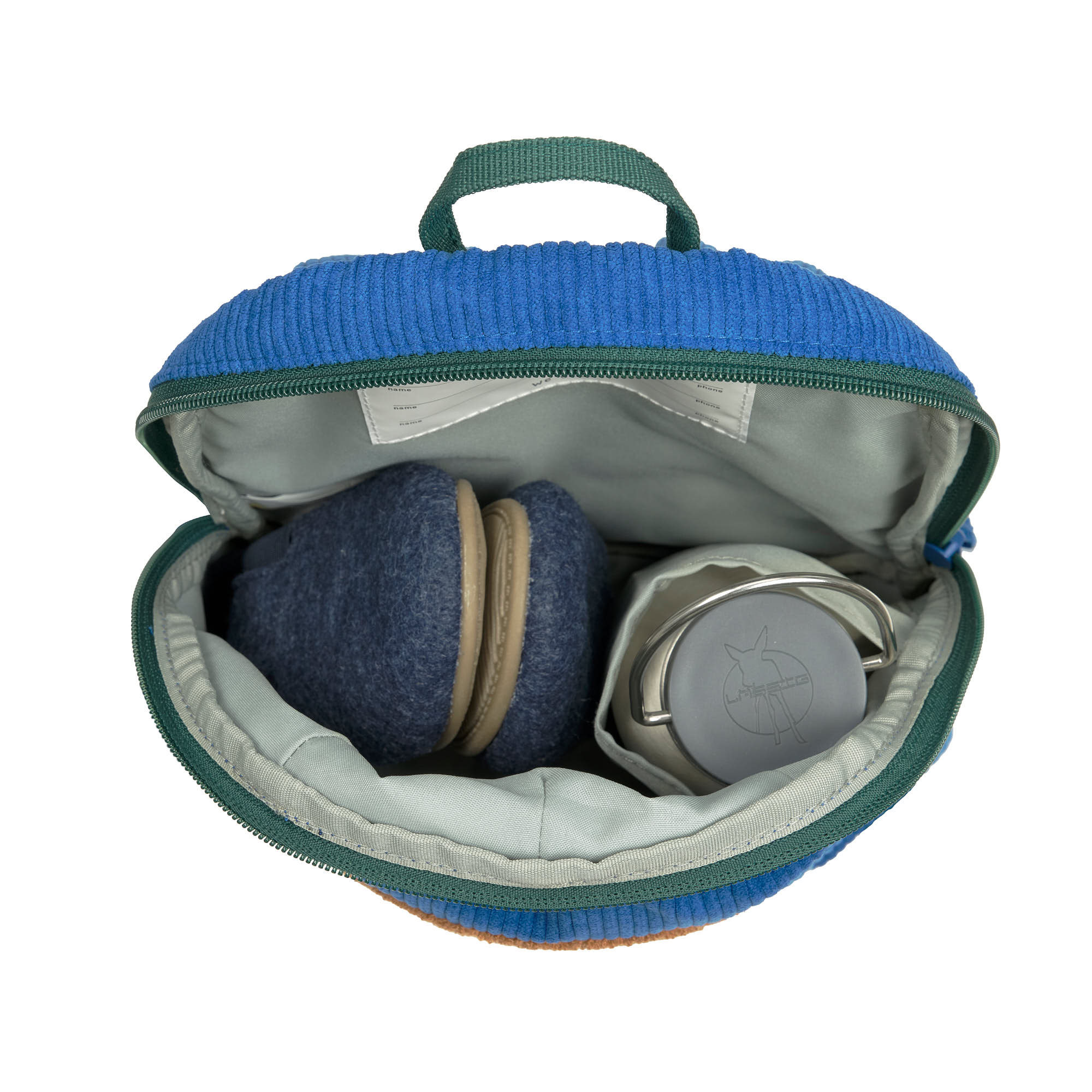 Lässig Tiny Backpack Cord Little Gang Smile blue - 10