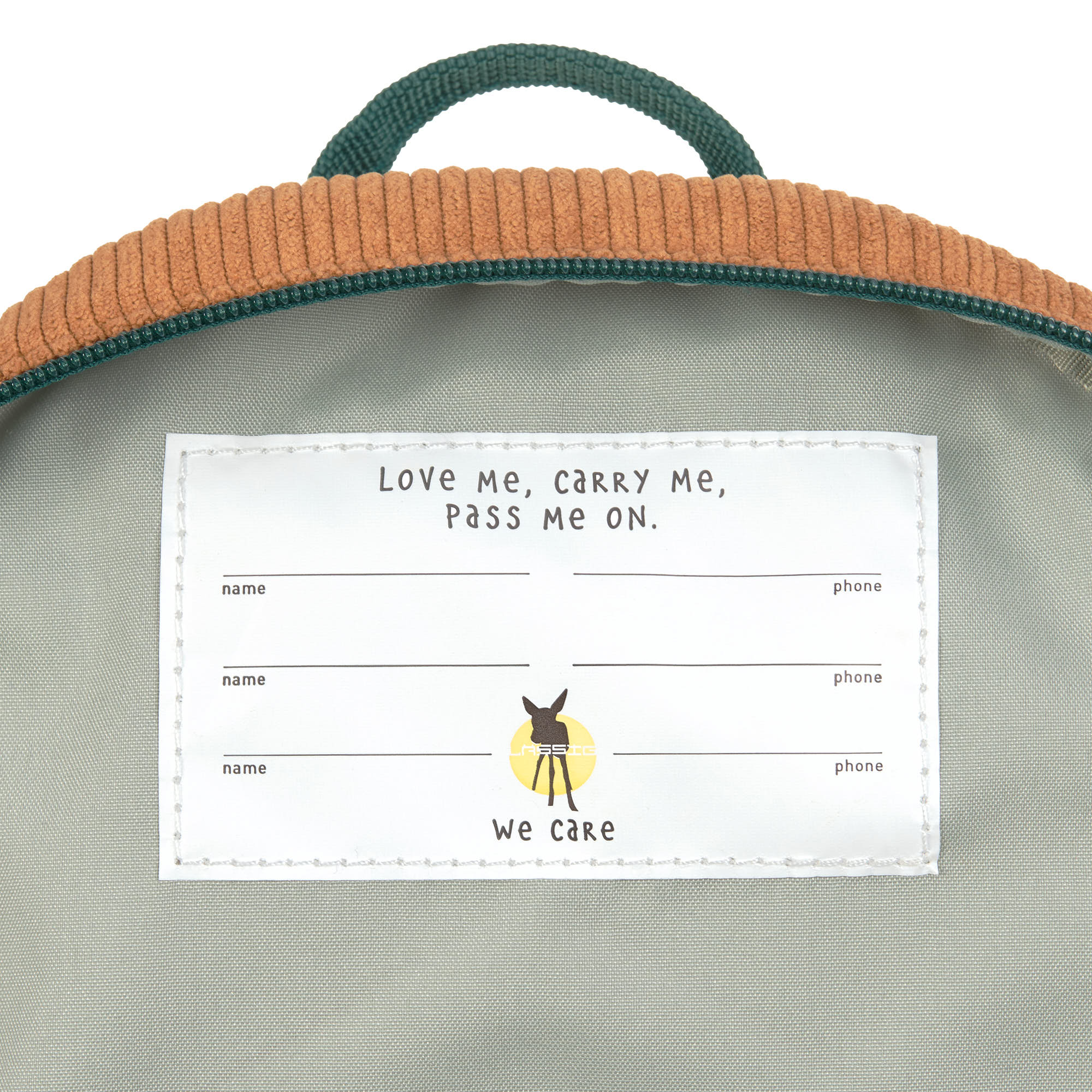 Lässig Tiny Backpack Cord Little Gang Smile caramel - 9
