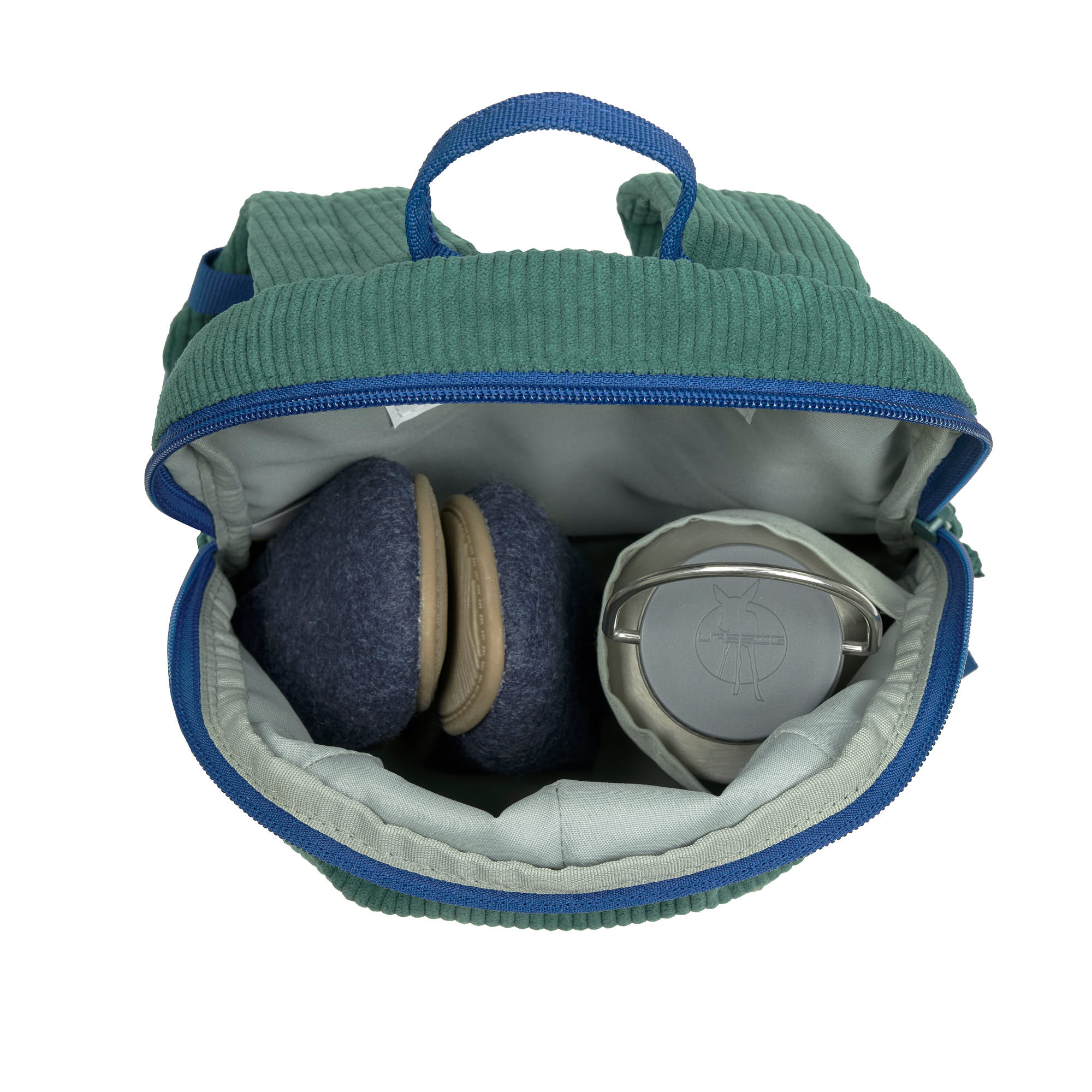 Lässig Tiny Backpack Cord Little Gang Fun ocean green - 5