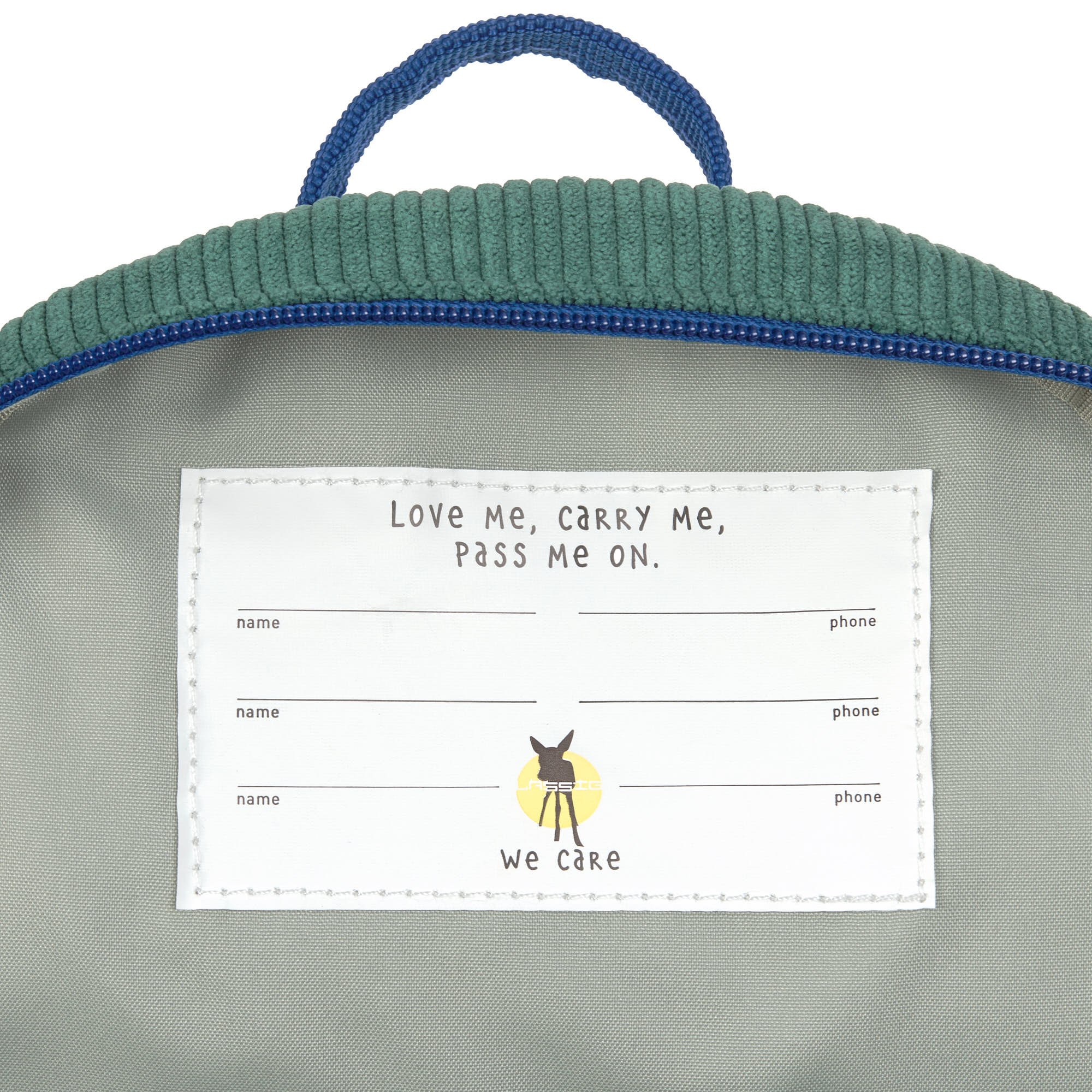 Lässig Tiny Backpack Cord Little Gang Fun ocean green - 4