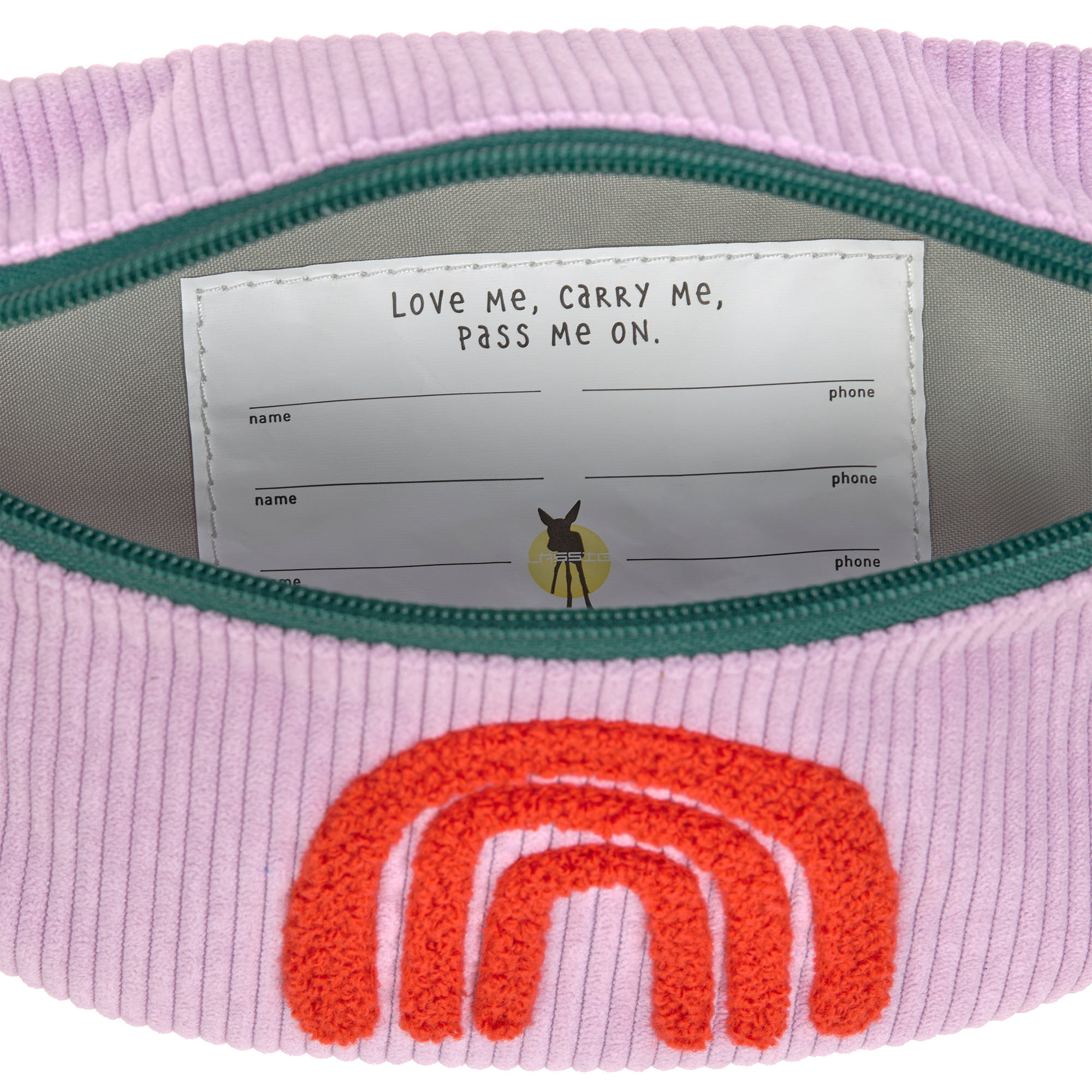 Lässig Mini Bum Bag Cord Little Gang Rainbow lilac - 5
