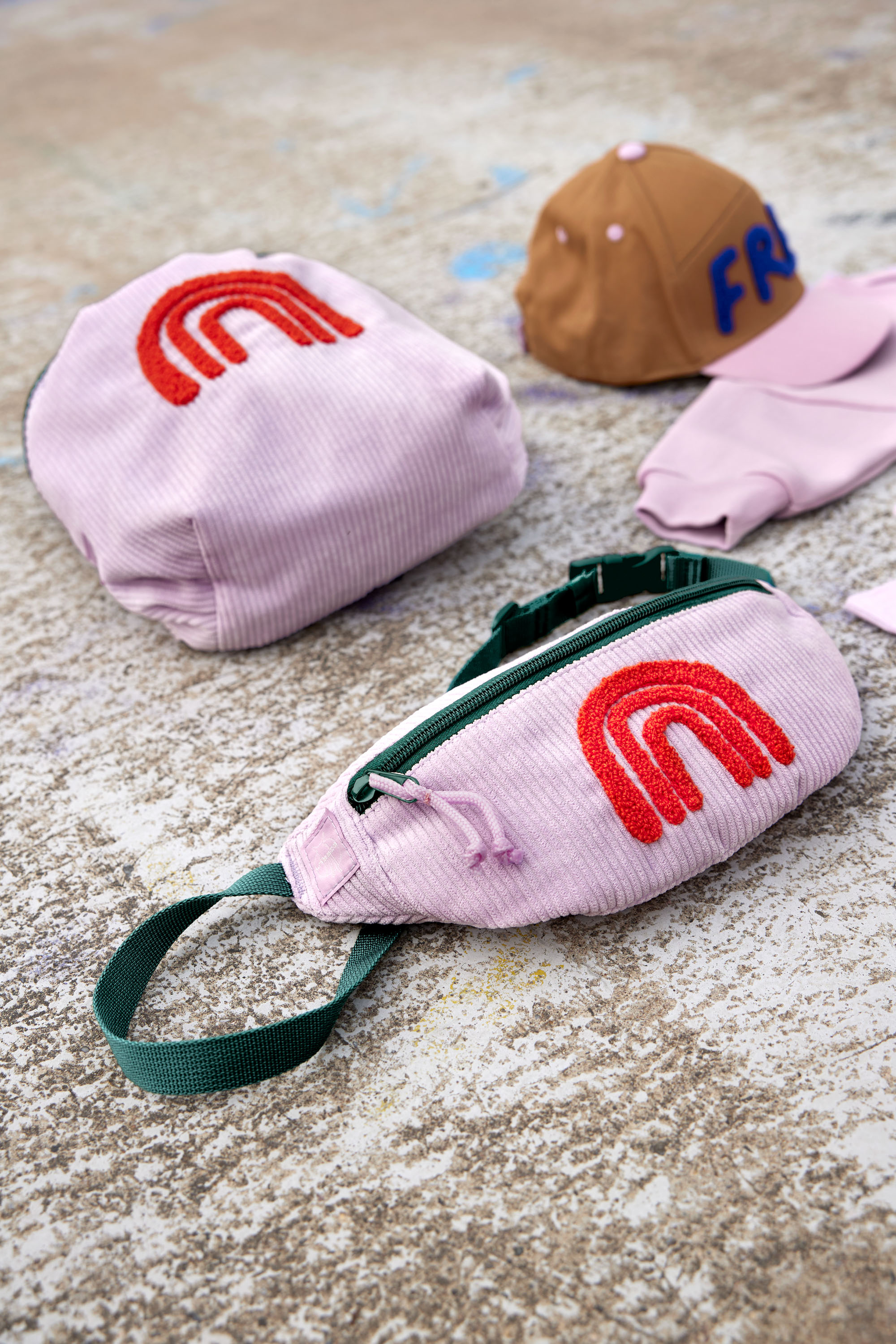 Lässig Mini Bum Bag Cord Little Gang Rainbow lilac - 13