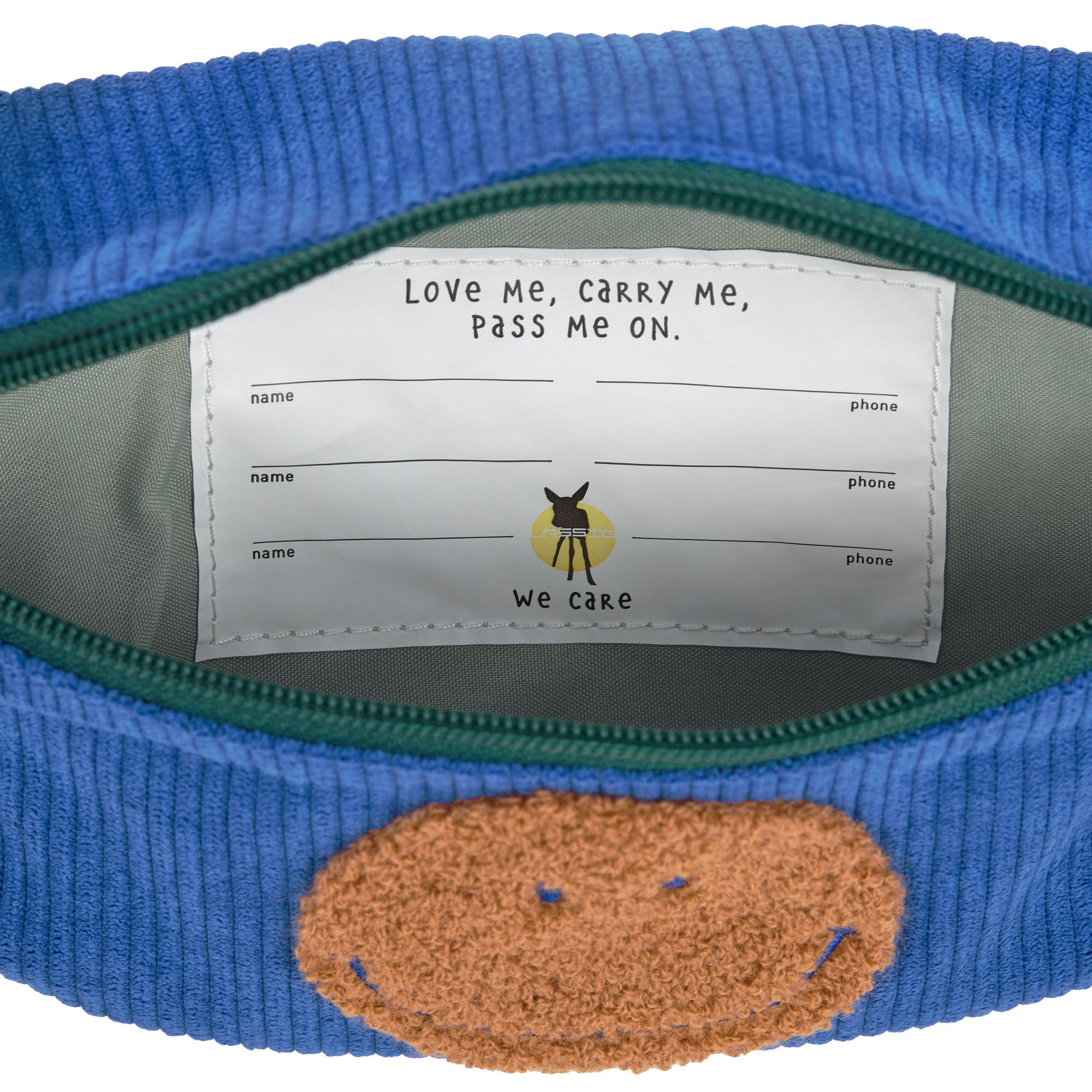 Lässig Mini Bum Bag Cord Little Gang Smile blue - 9