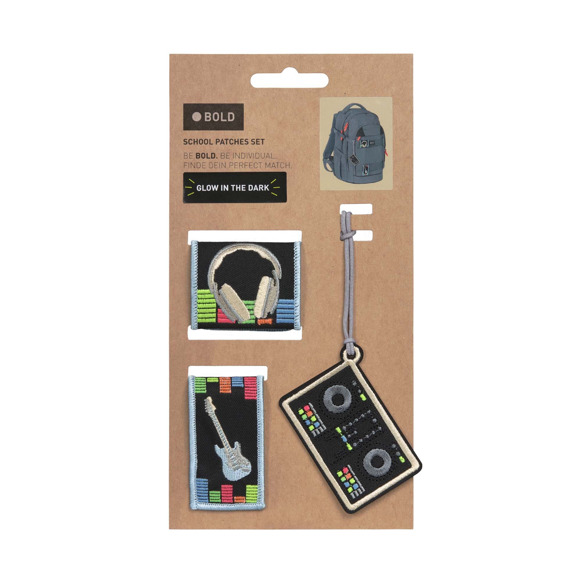 Lässig BOLD Match School Patches Set Music - 8