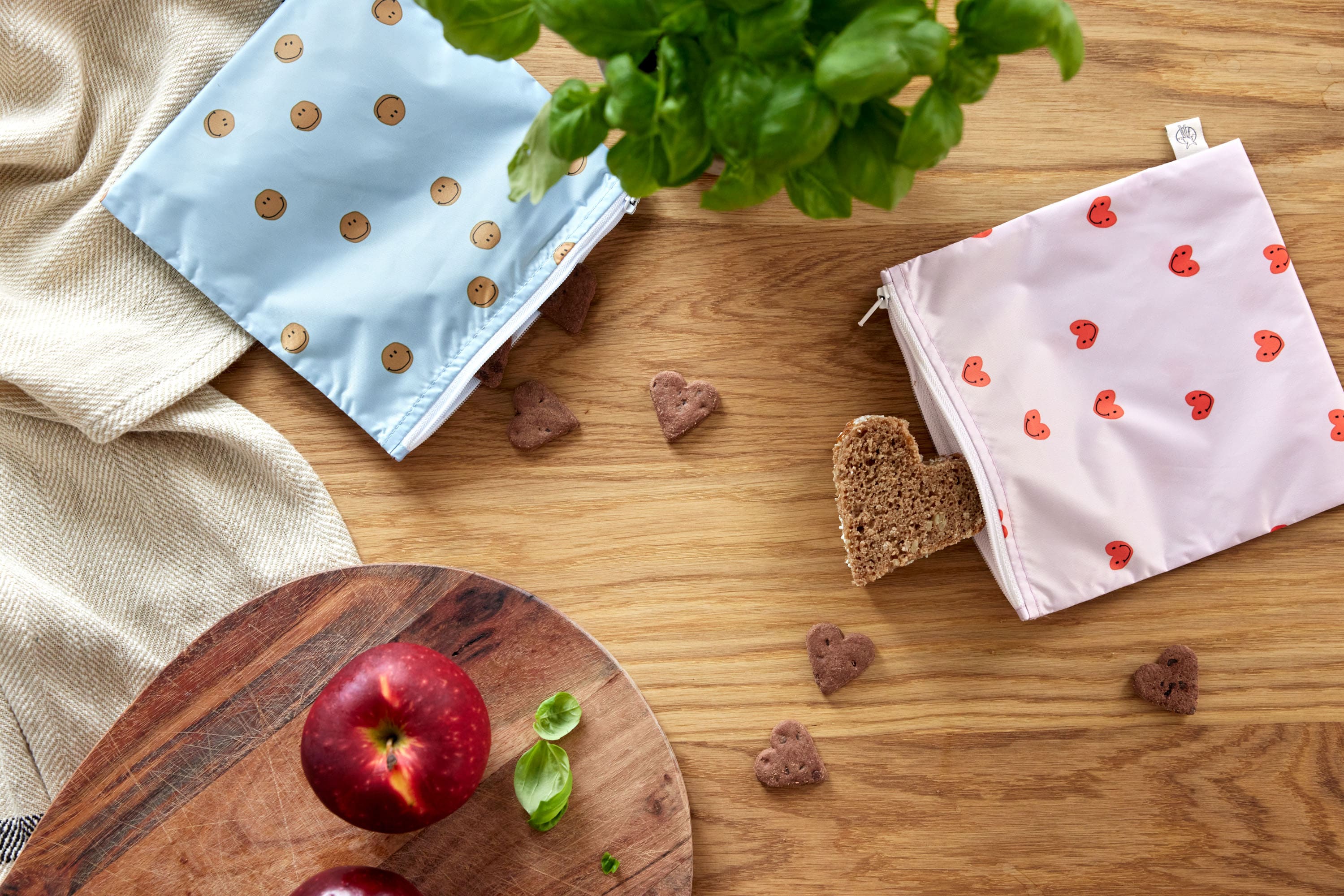 Lässig Snack Bag 2 pcs Happy Rascals Heart lavender - 2