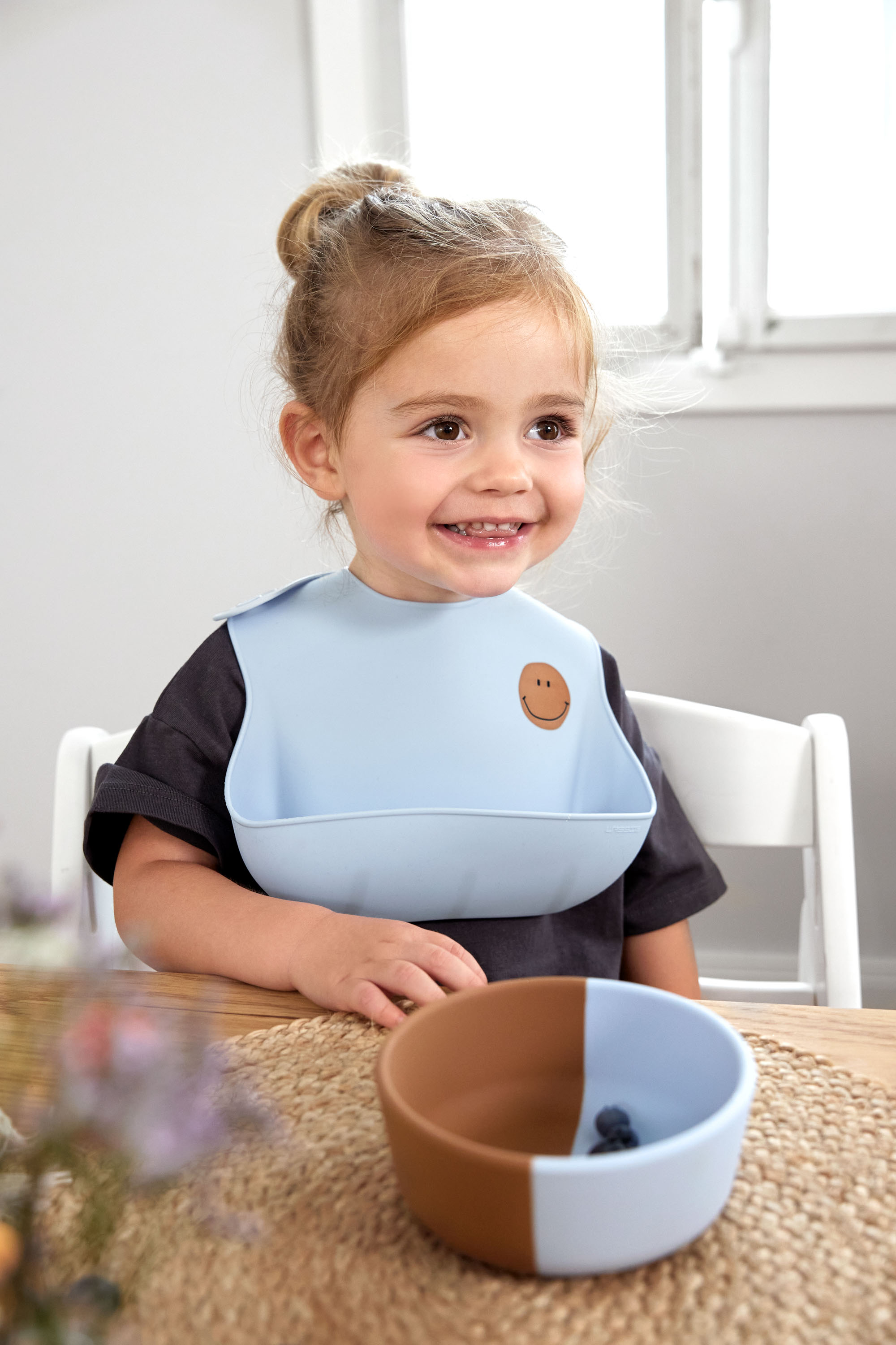Lässig Silicone Bib Happy Rascals Smile sky blue - 9