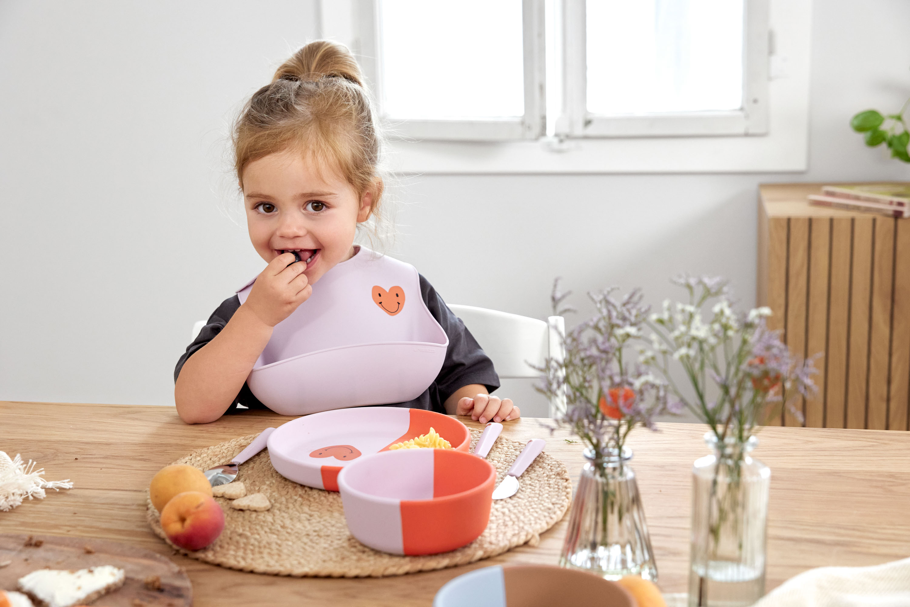 Lässig Silicone Bib Happy Rascals Heart lavender - 8