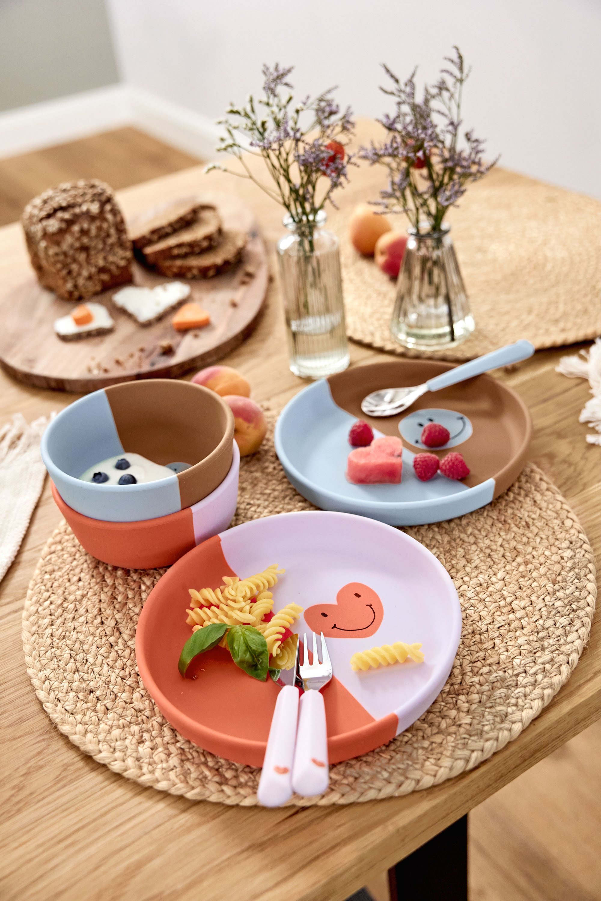 Lässig Silicone Bowl Happy Rascals Smile sky blue - 7