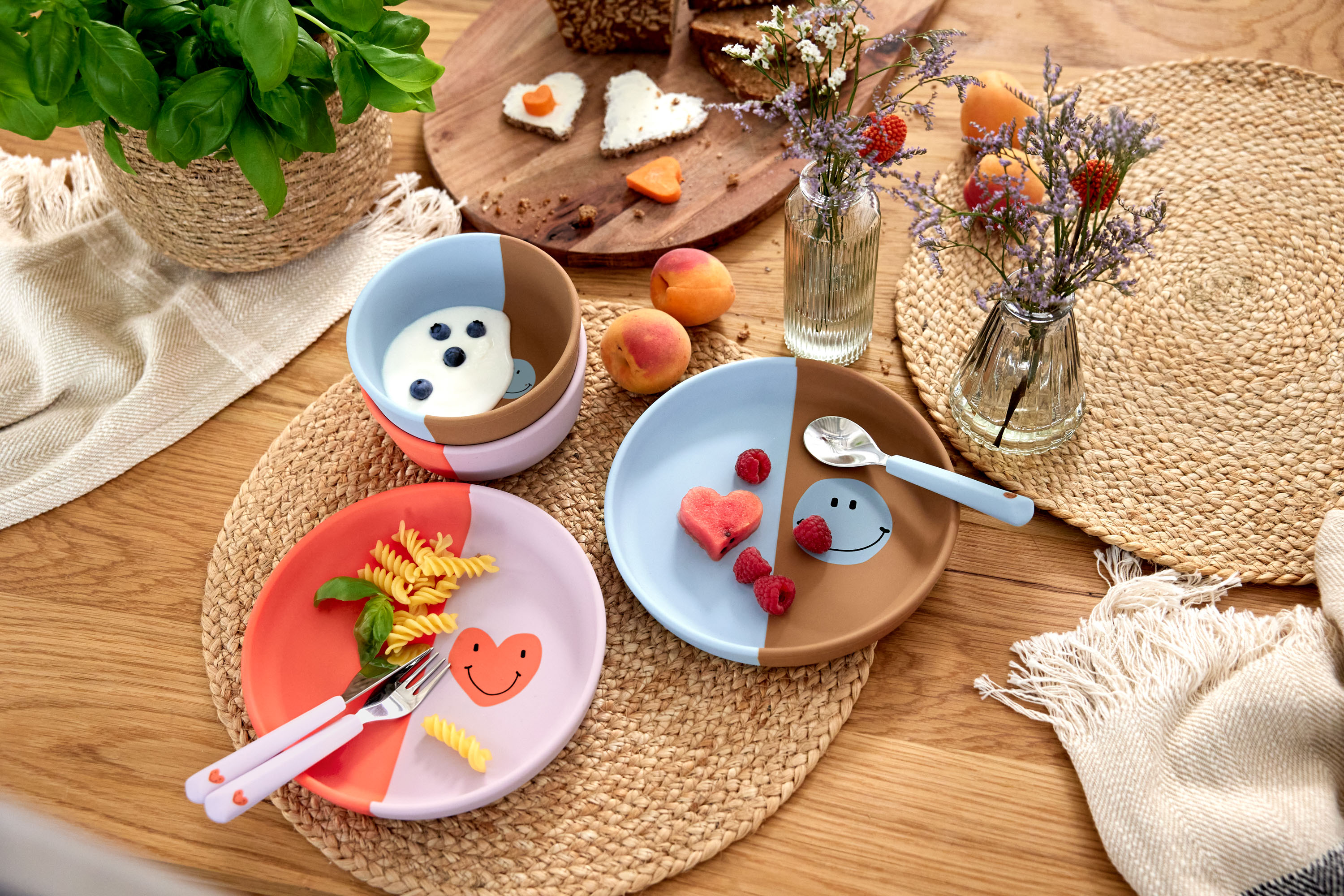 Lässig Silicone Bowl Happy Rascals Smile sky blue - 2