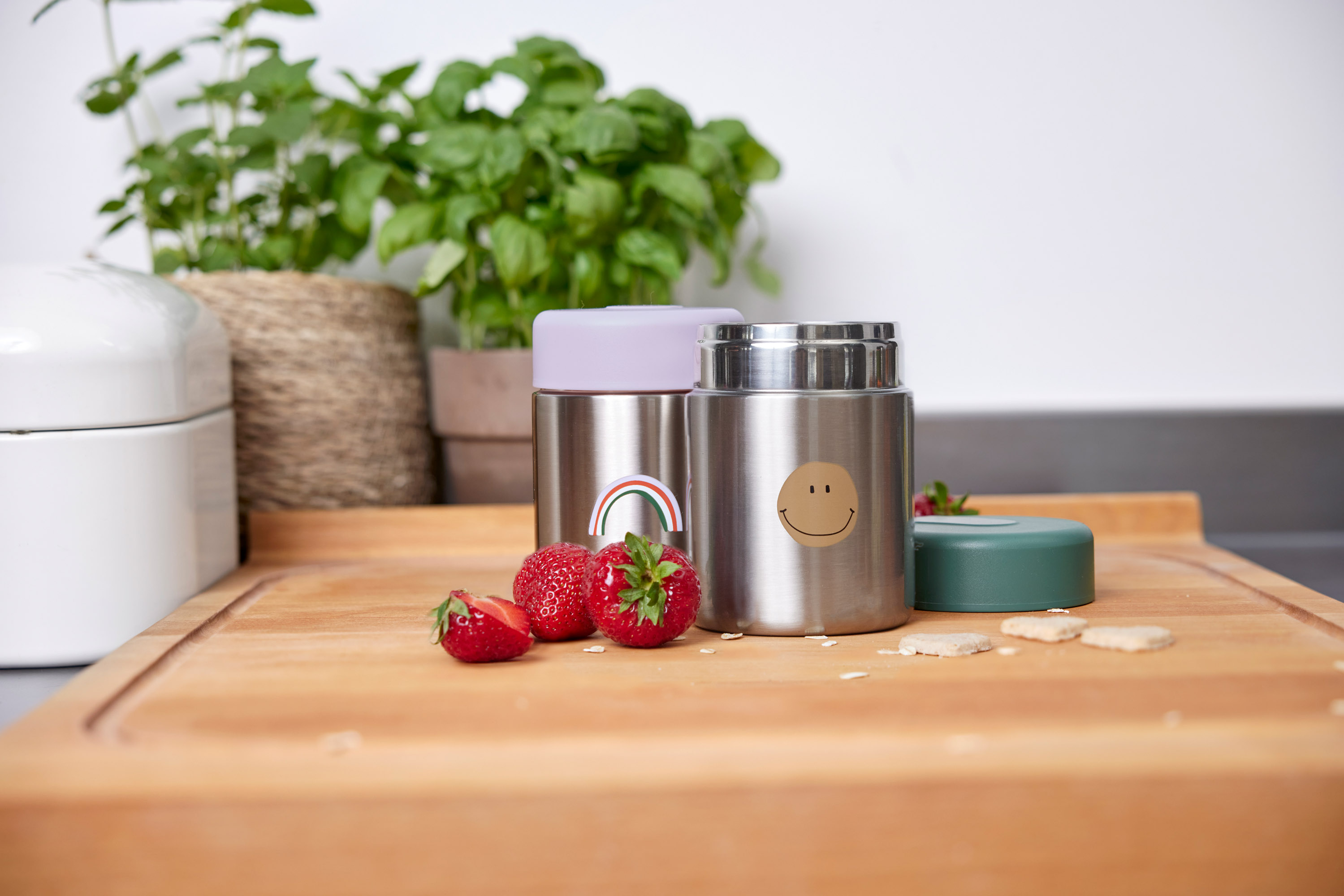 Lässig Food Jar Happy Rascals Smile green - 9