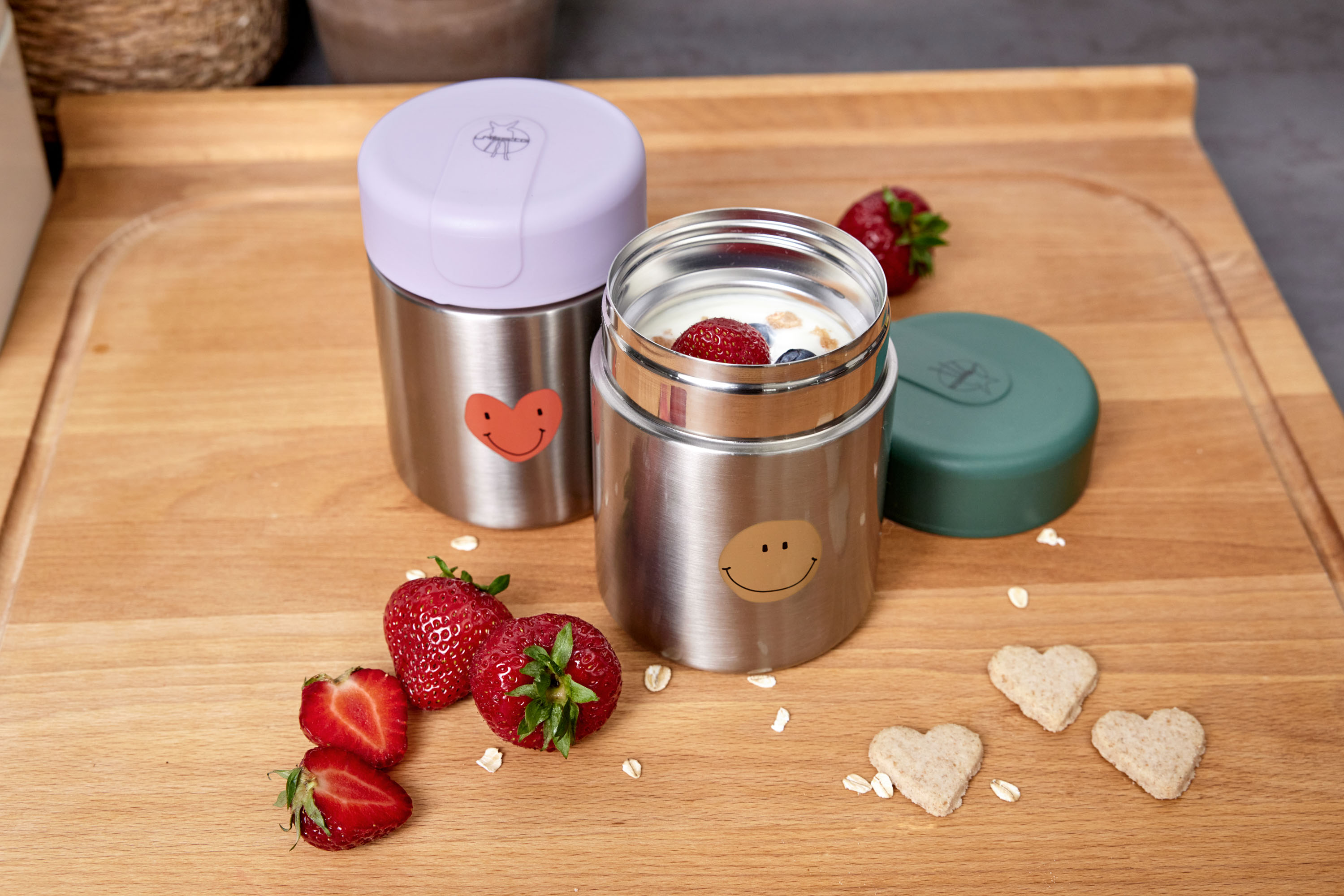 Lässig Food Jar Happy Rascals Smile green - 7