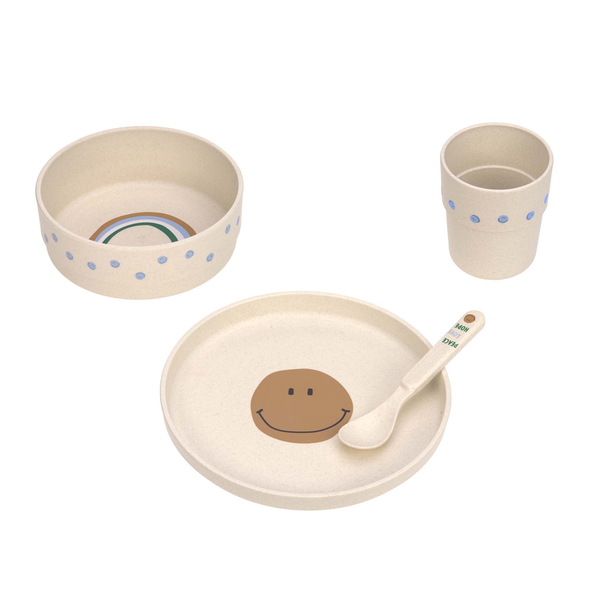 Lässig Dish Set PP/Cellulose Happy Rascals Smile sky blue - 3