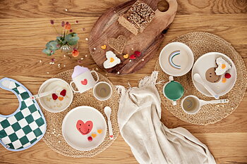 Lässig Dish Set PP/Cellulose Happy Rascals Smile sky blue