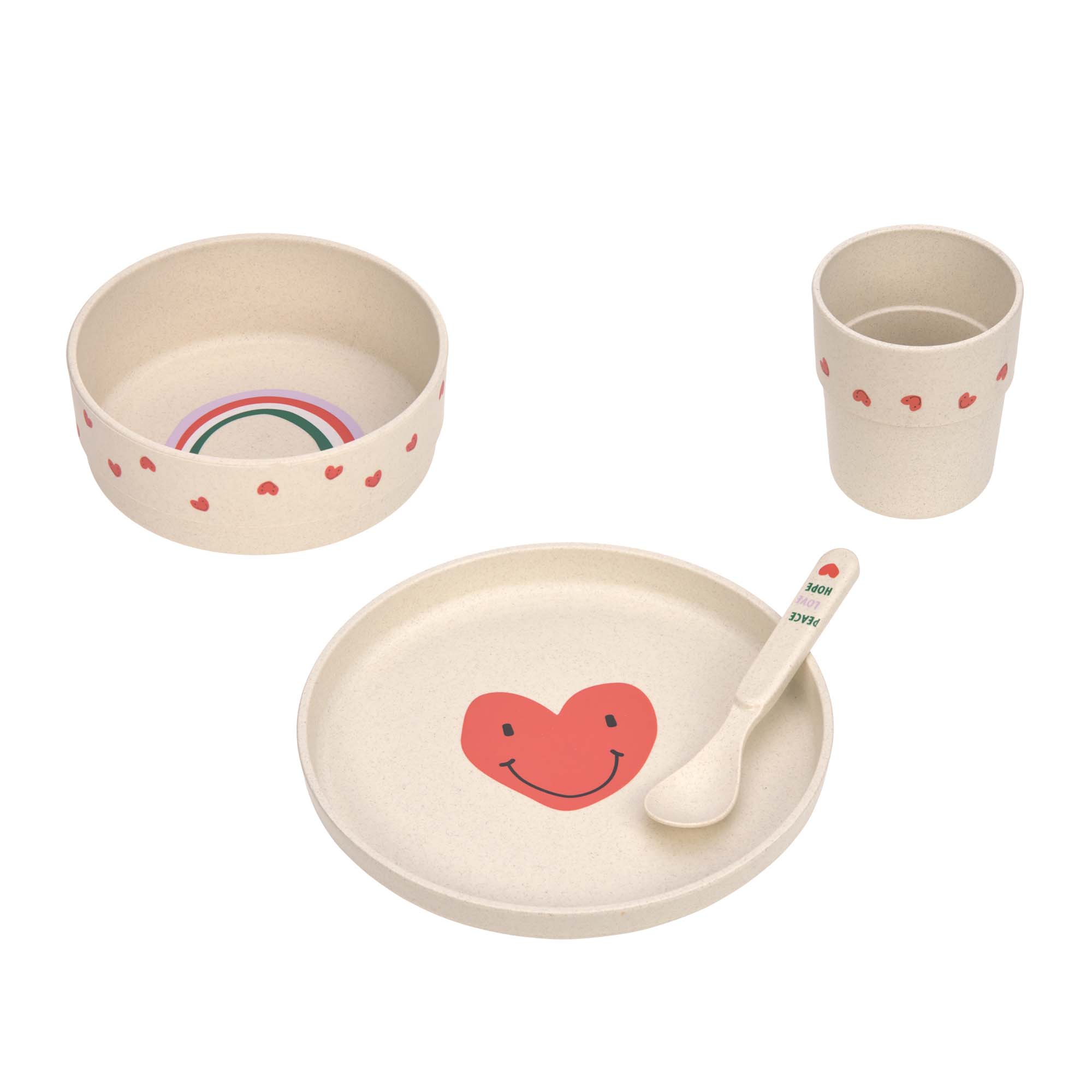 Lässig Dish Set PP/Cellulose Happy Rascals Heart lavender - 2