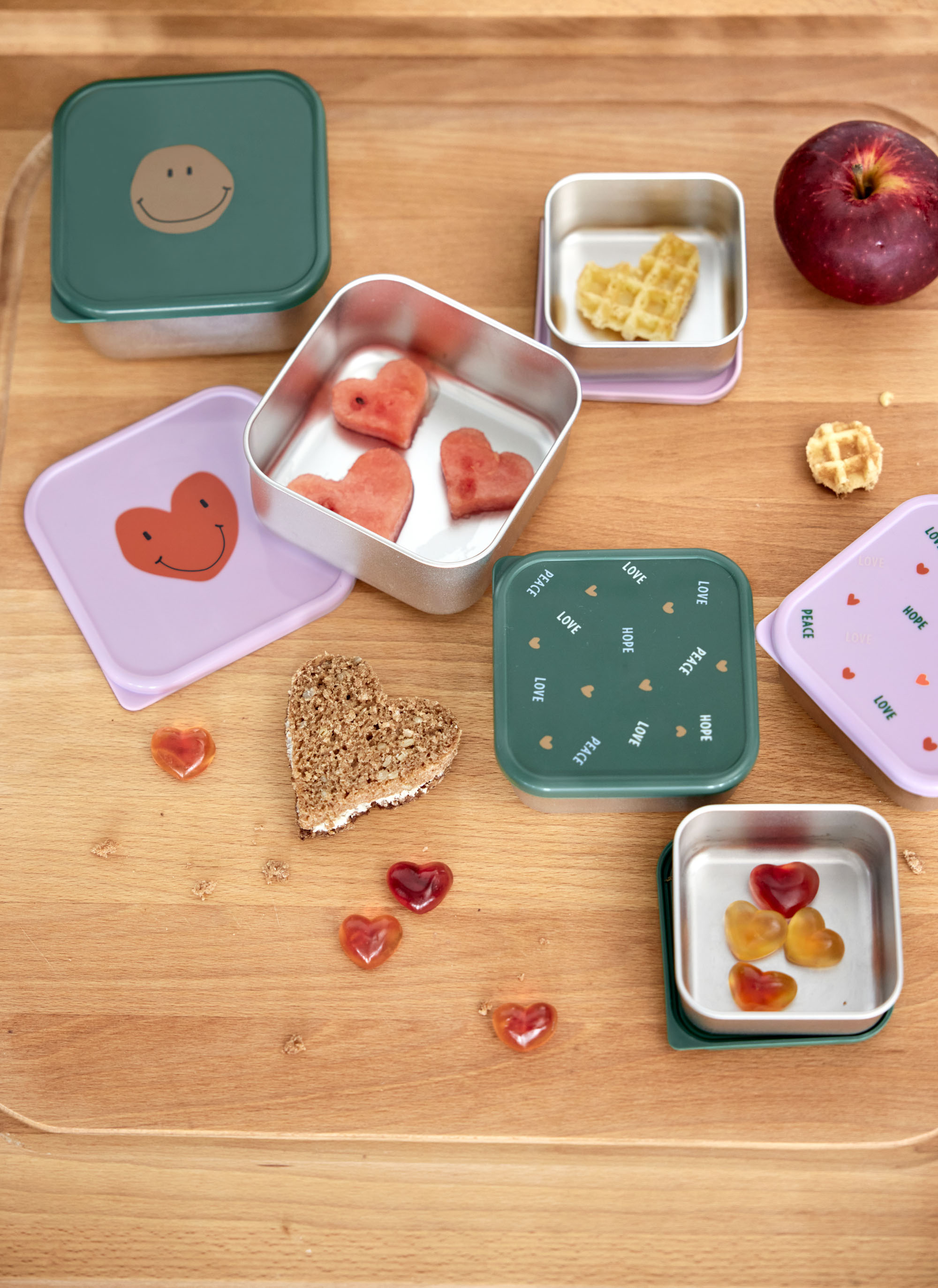 Lässig Snackbox Stainless Steel 3 pcs Happy Rascals - 8