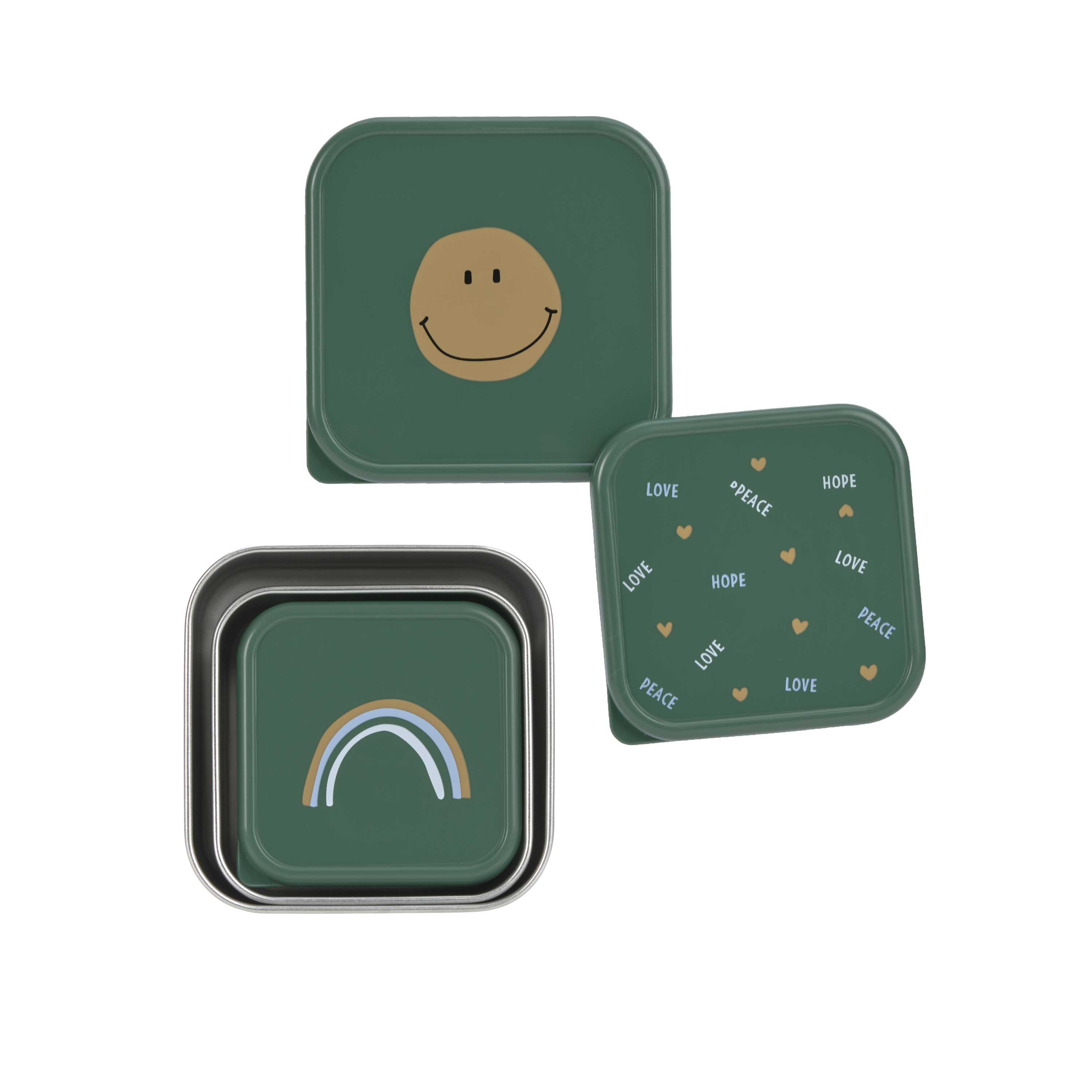 Lässig Snackbox Stainless Steel 3 pcs Happy Rascals - 3