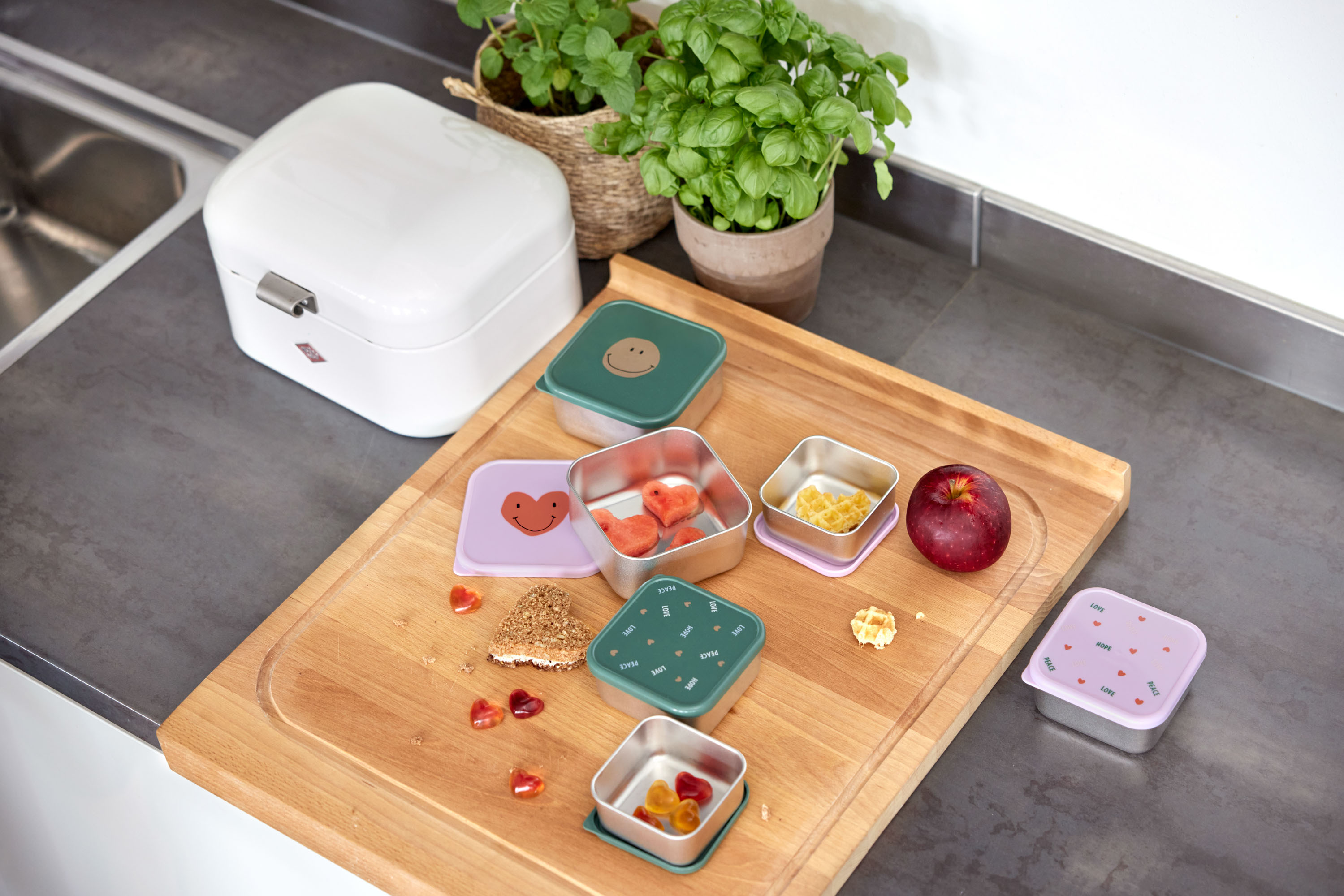 Lässig Snackbox Stainless Steel 3 pcs Happy Rascals - 7