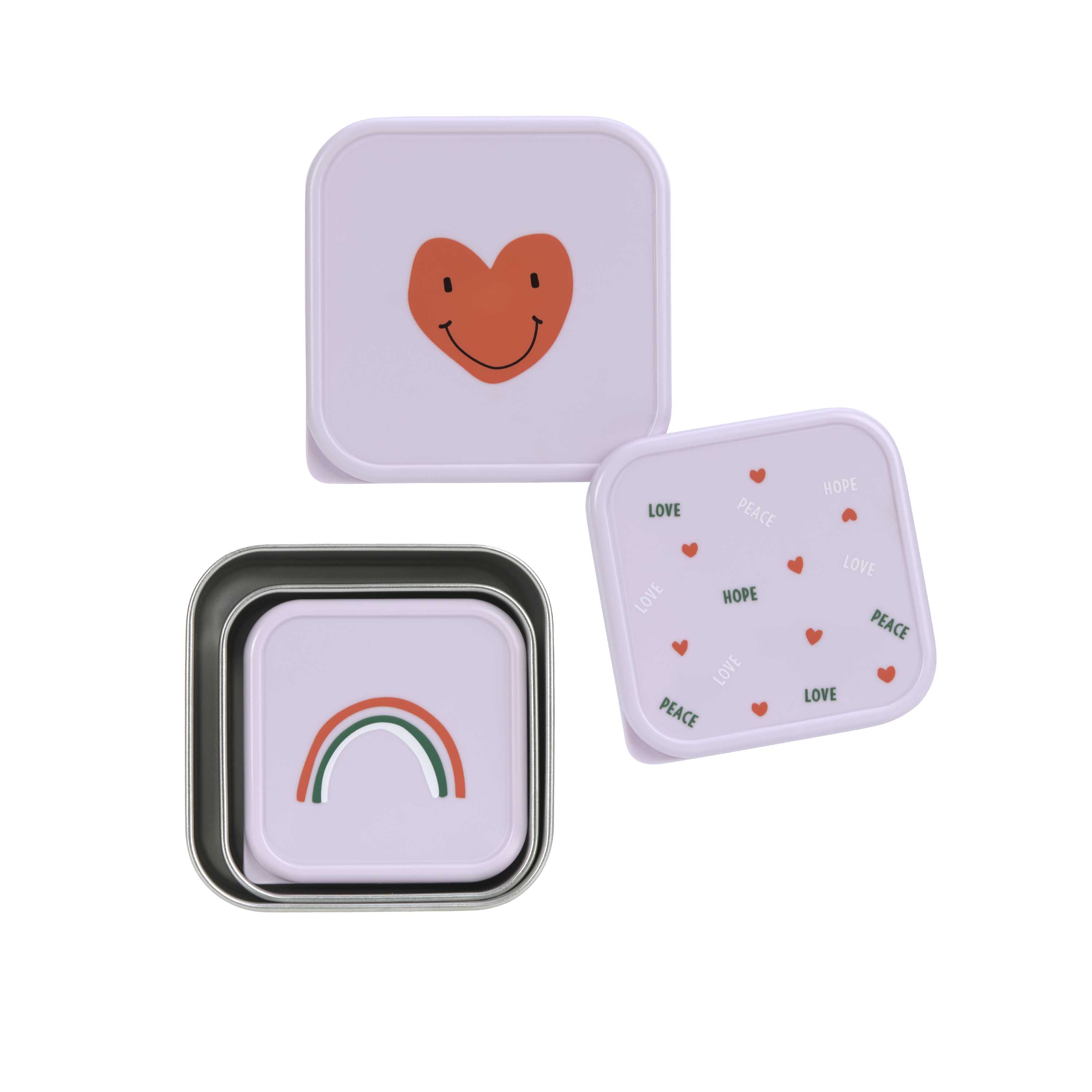 Lässig Snackbox Stainless Steel 3 pcs Happy Rascals - 3