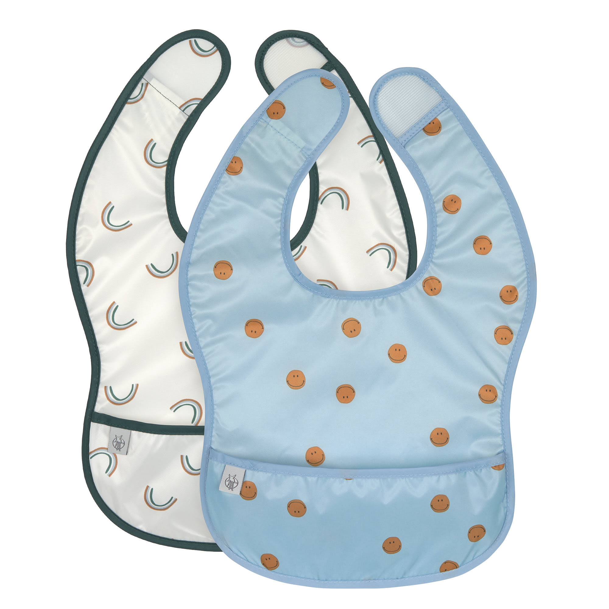 Lässig Lightweight Bib 2 pcs Happy Rascals Smile sky blue