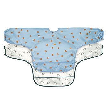 Lässig Long Sleeve Bib 2 pcs Happy Rascals Smile sky blue