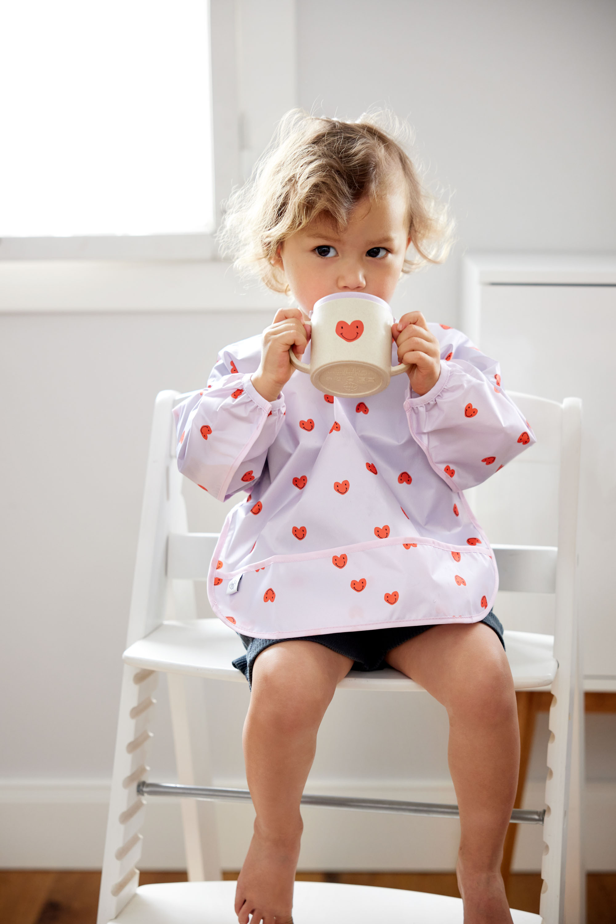 Lässig Long Sleeve Bib 2 pcs Happy Rascals Heart lavender - 2