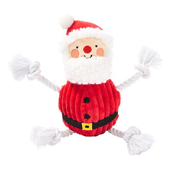 Real Santa Claus Dog Toy  Red/White