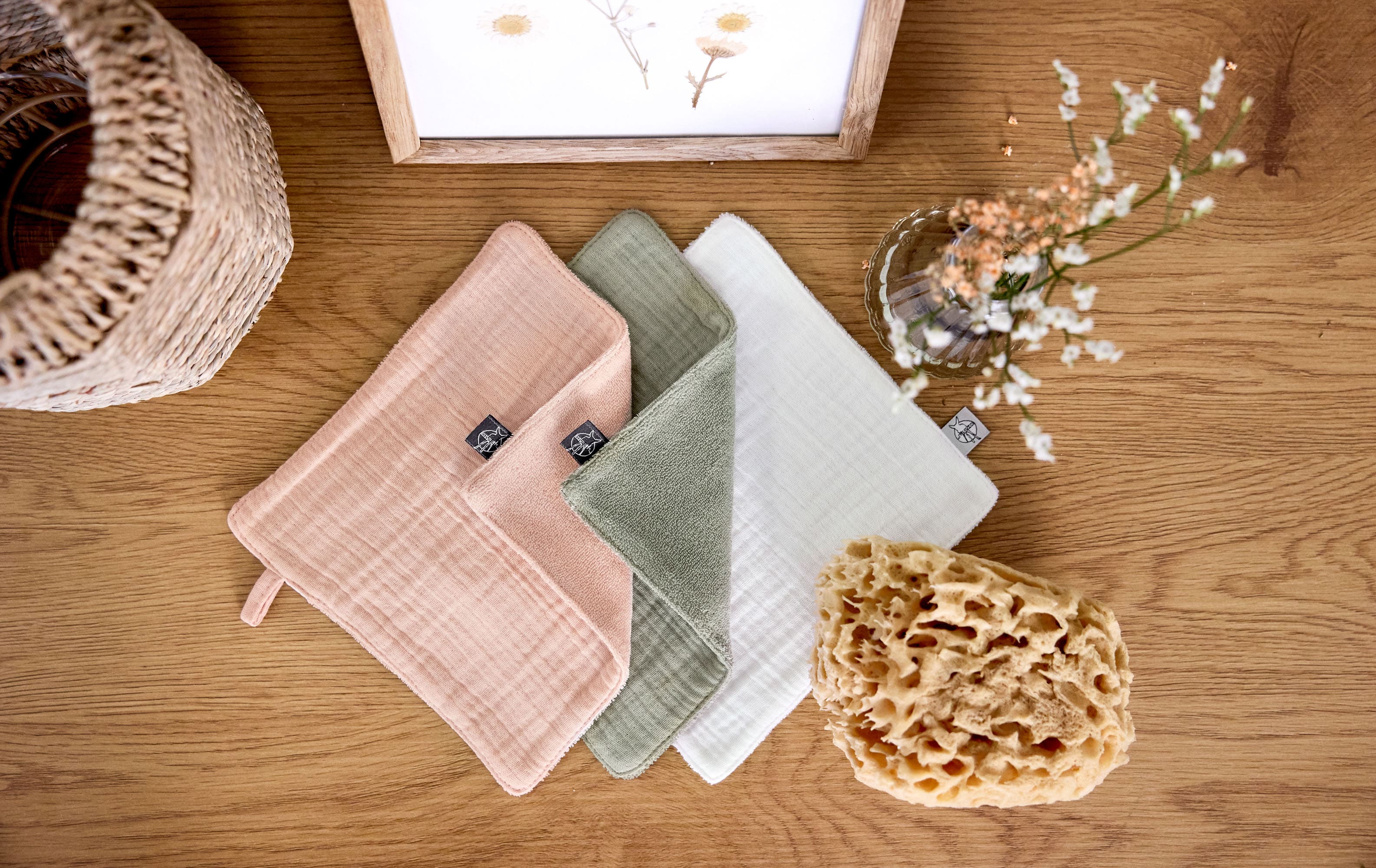 Lässig Muslin/Terry Washcloth 3 pcs GOTS - 3