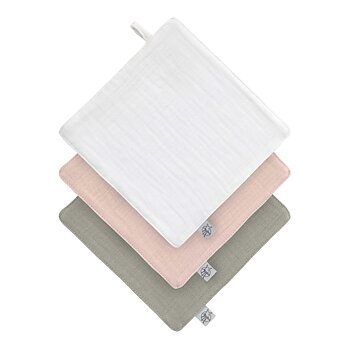 Lässig Muslin/Terry Washcloth 3 pcs GOTS