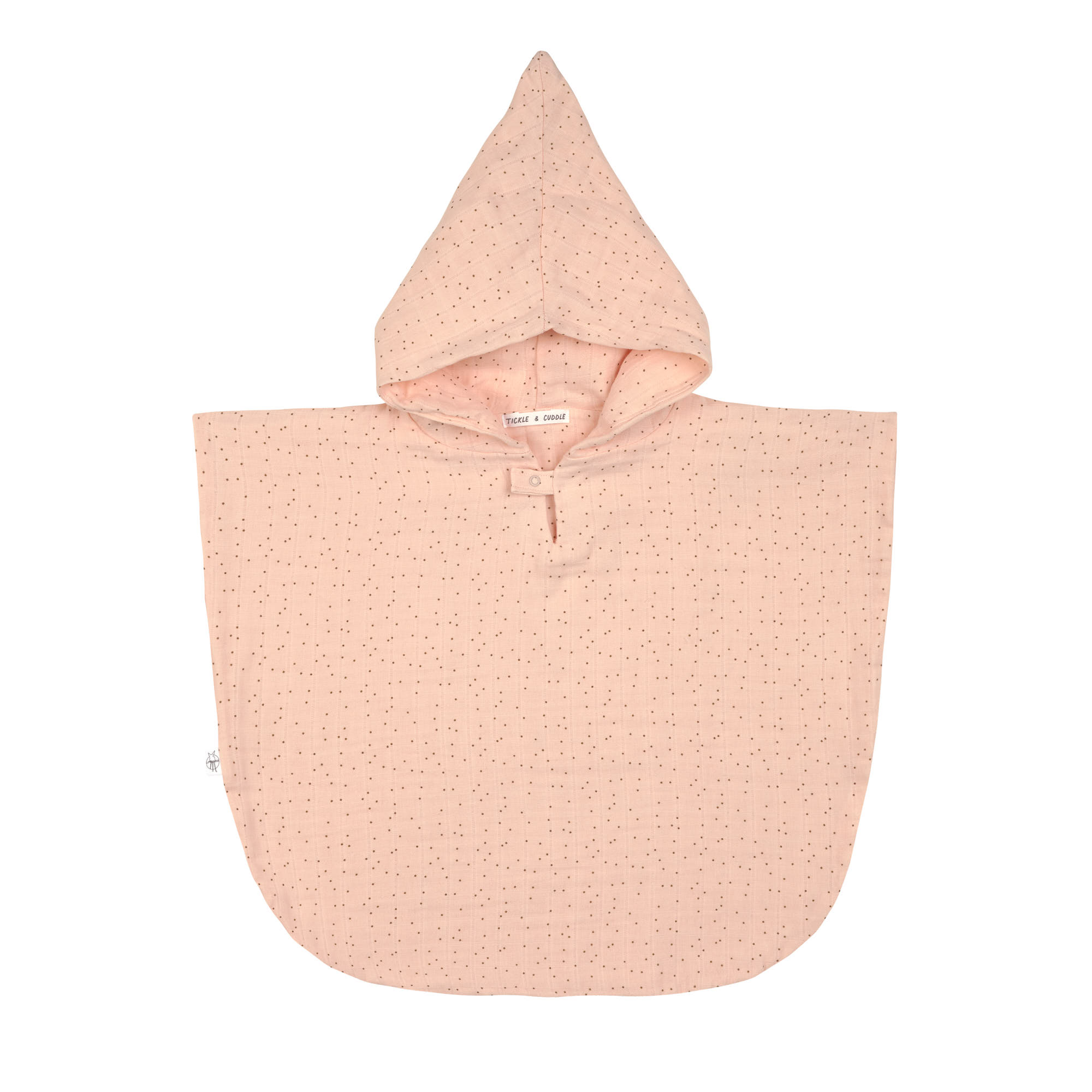 Smiley Sunshine Muslin Poncho-Blue