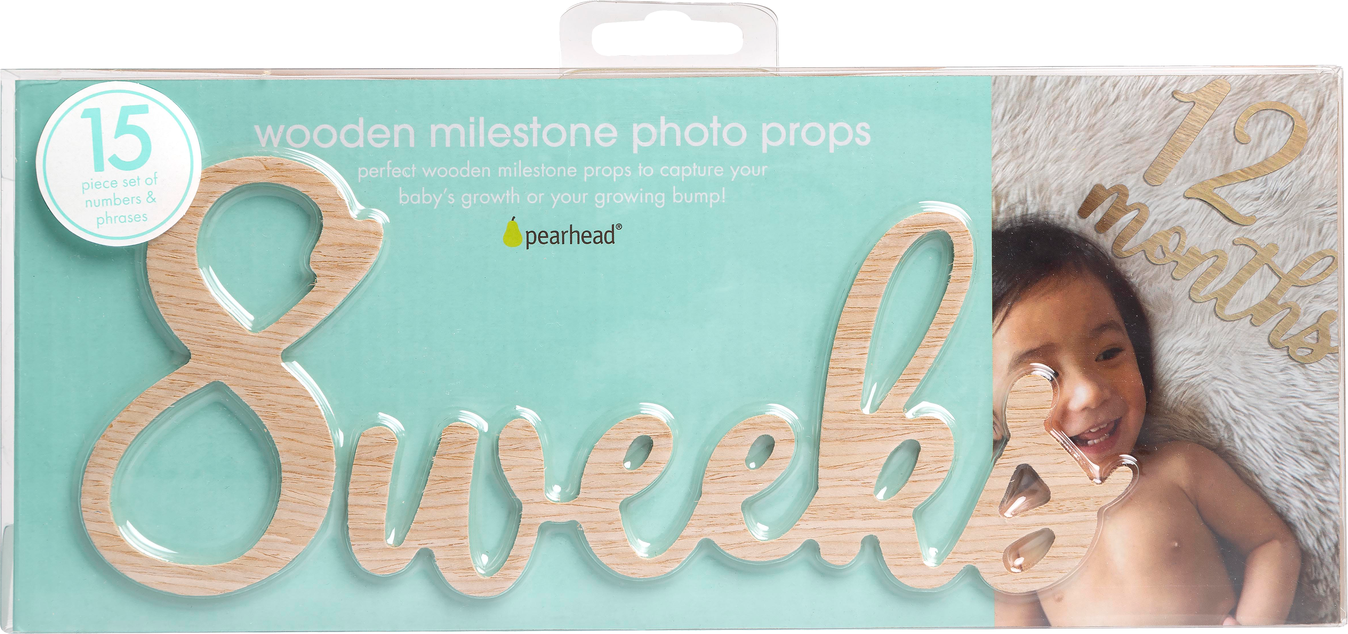 Wooden milestone photo props natural wood - 7