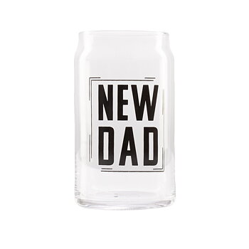 Pearhead New Dad Beer Glass Black