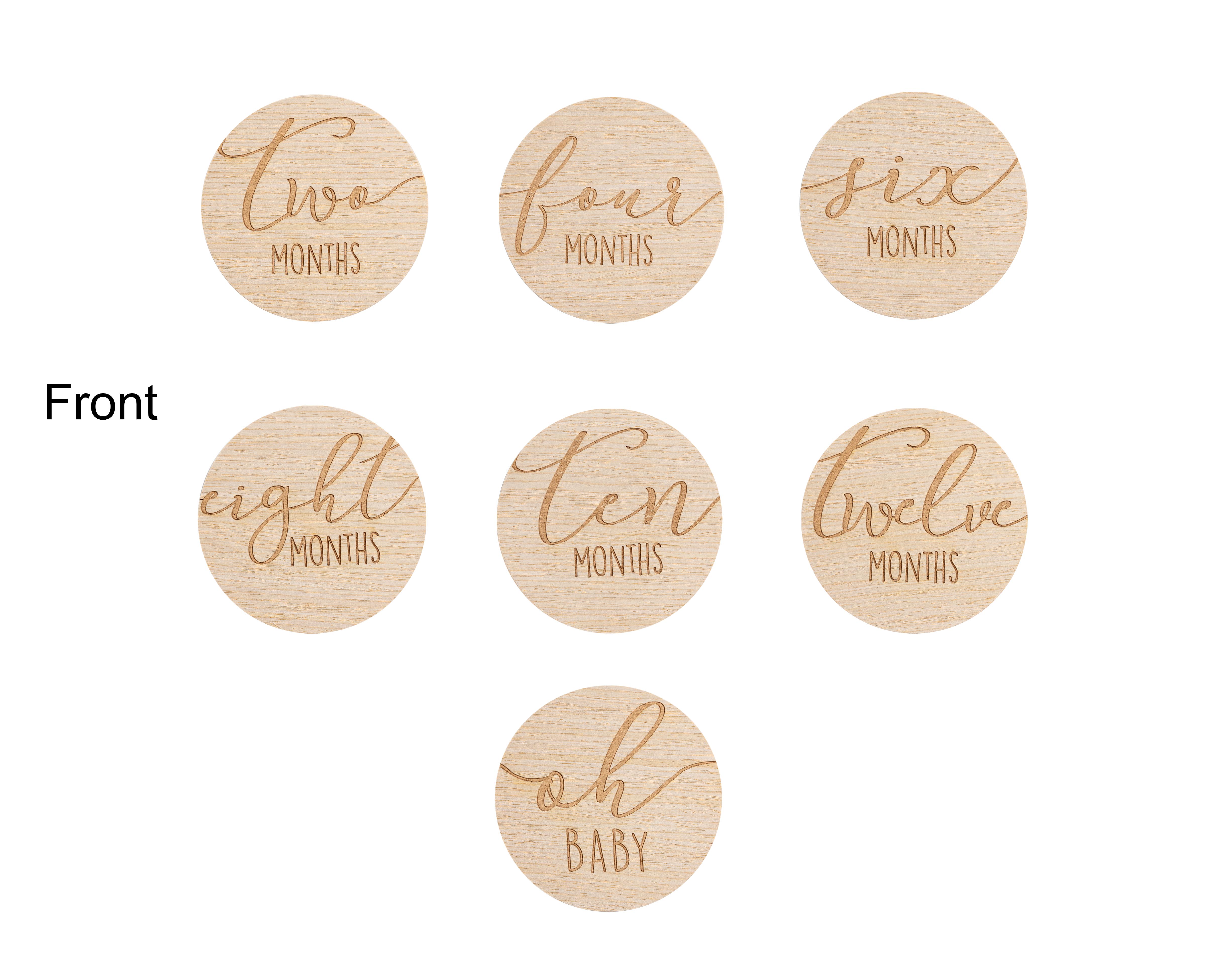 Wooden milestone cards Wood - 5