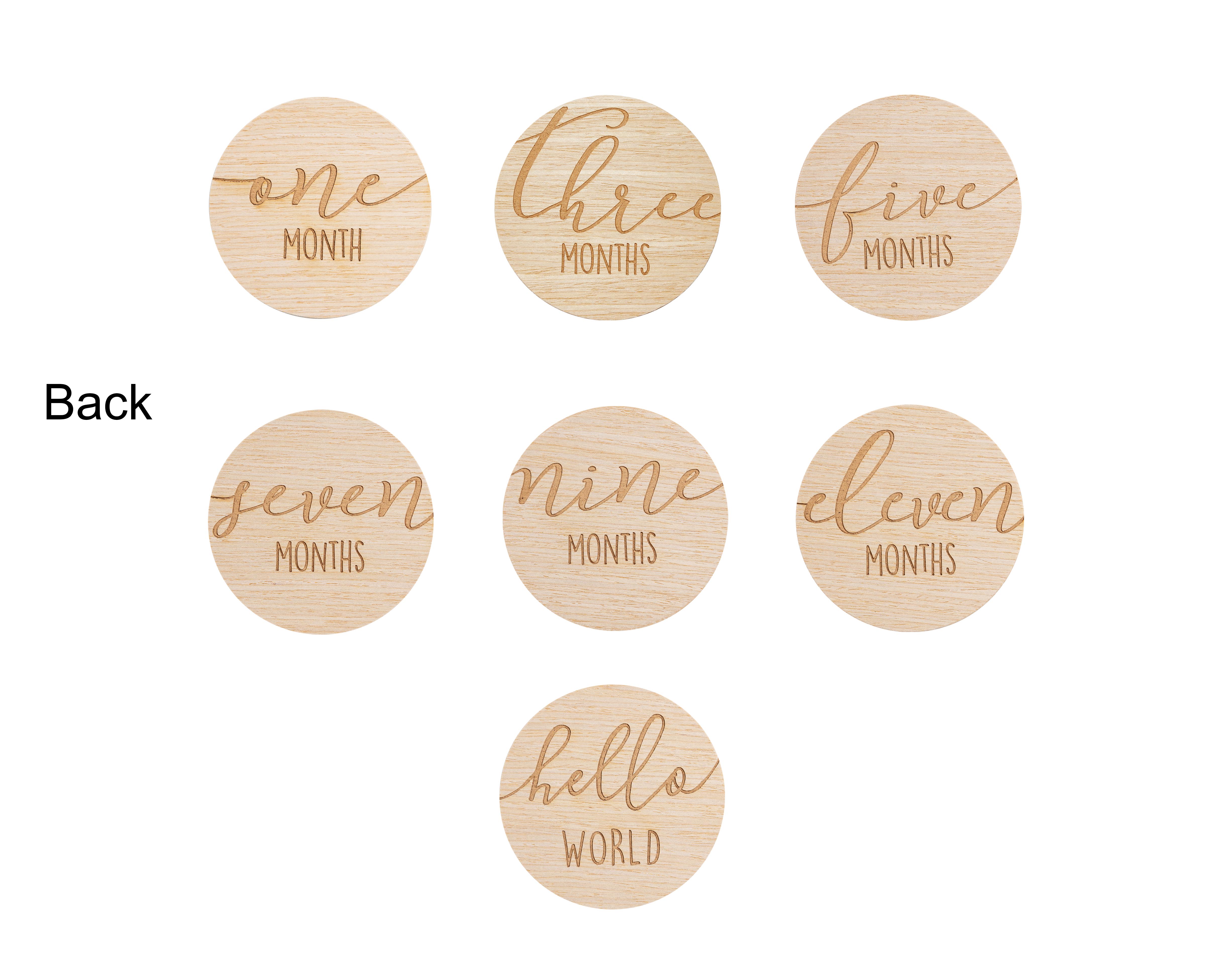 Wooden milestone cards Wood - 4