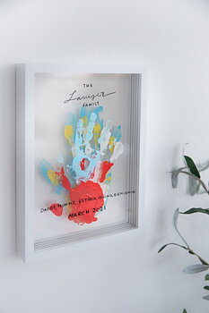 Clear family print frame White