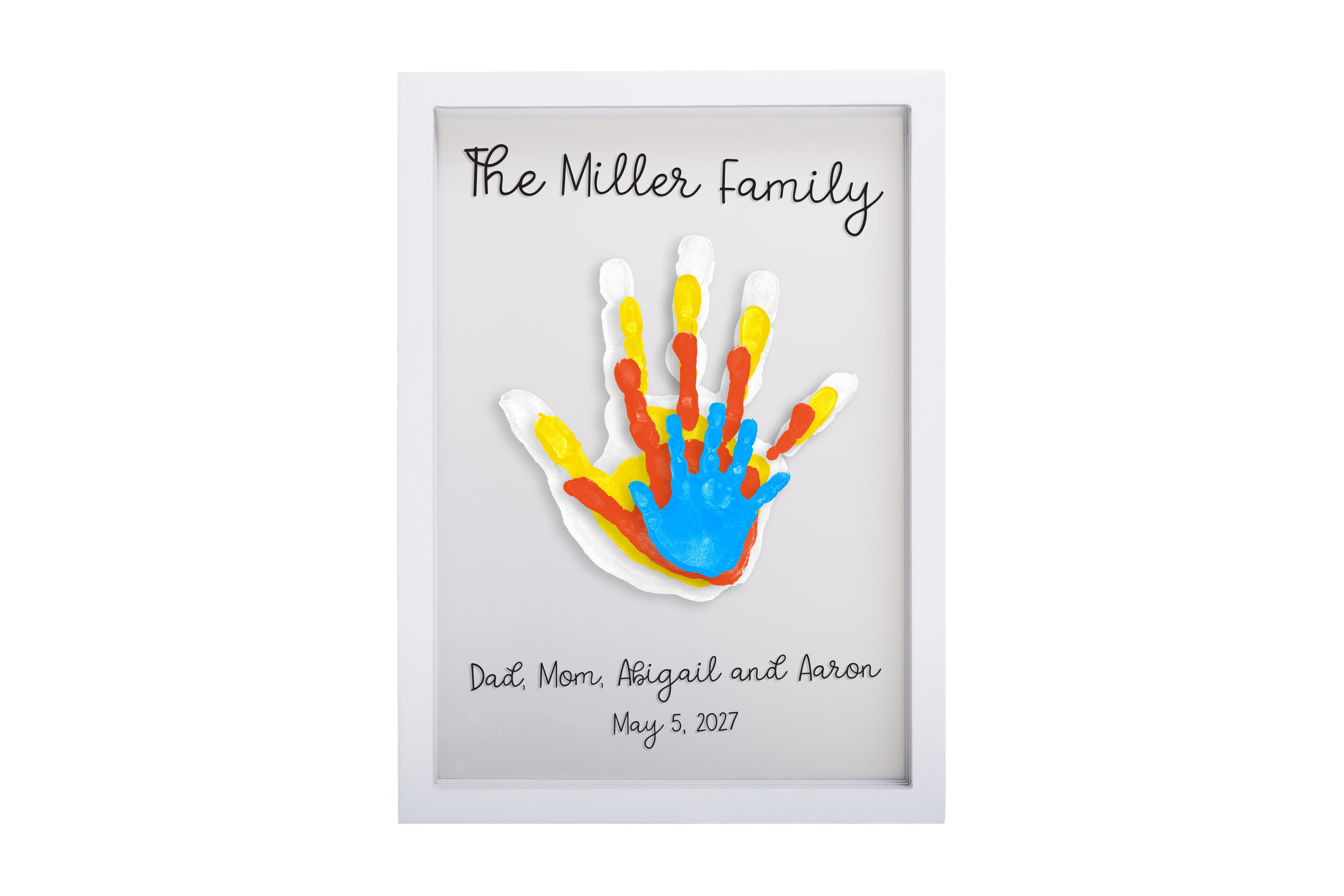 Clear family print frame White