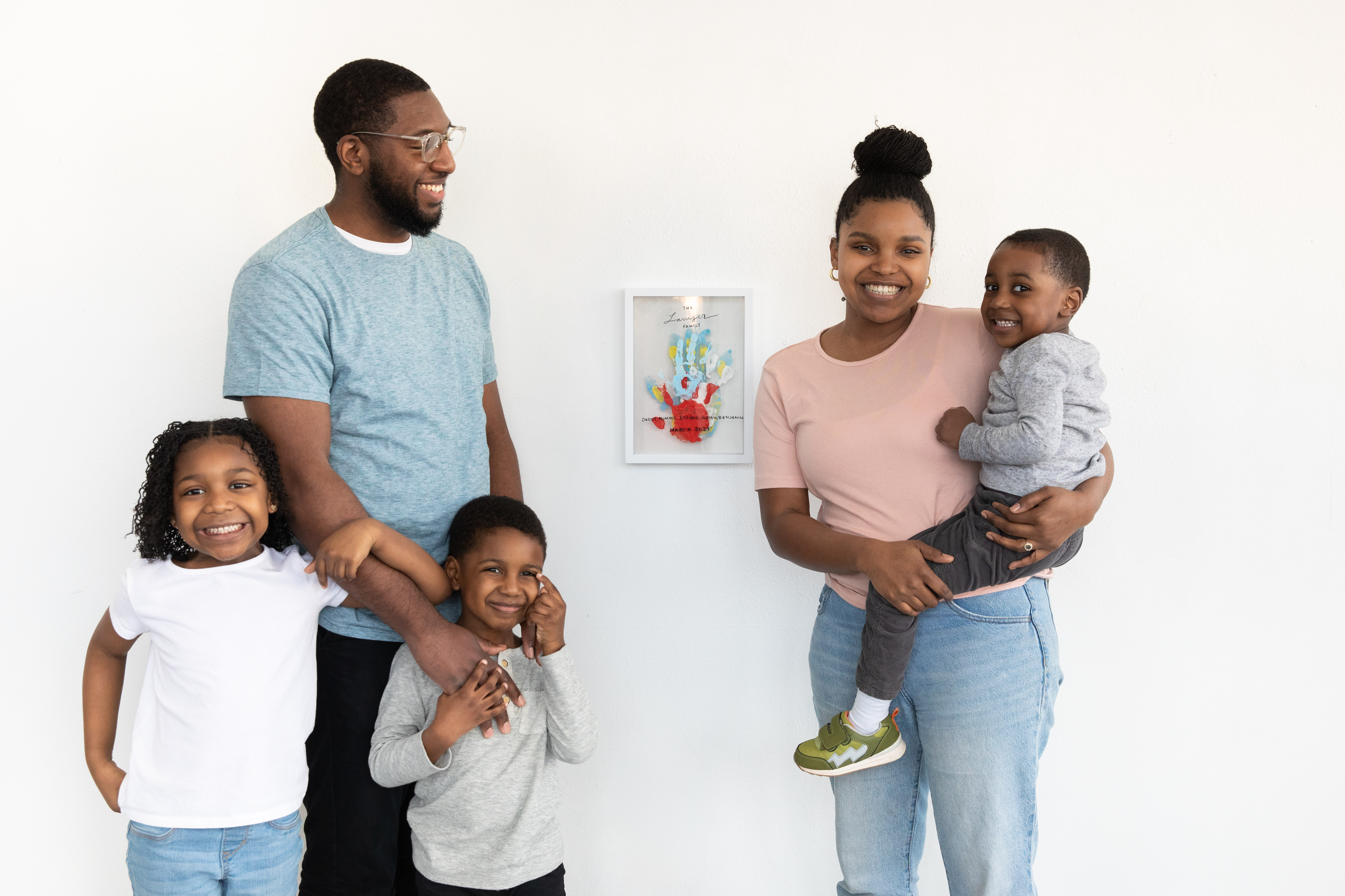 Clear family print frame White - 9