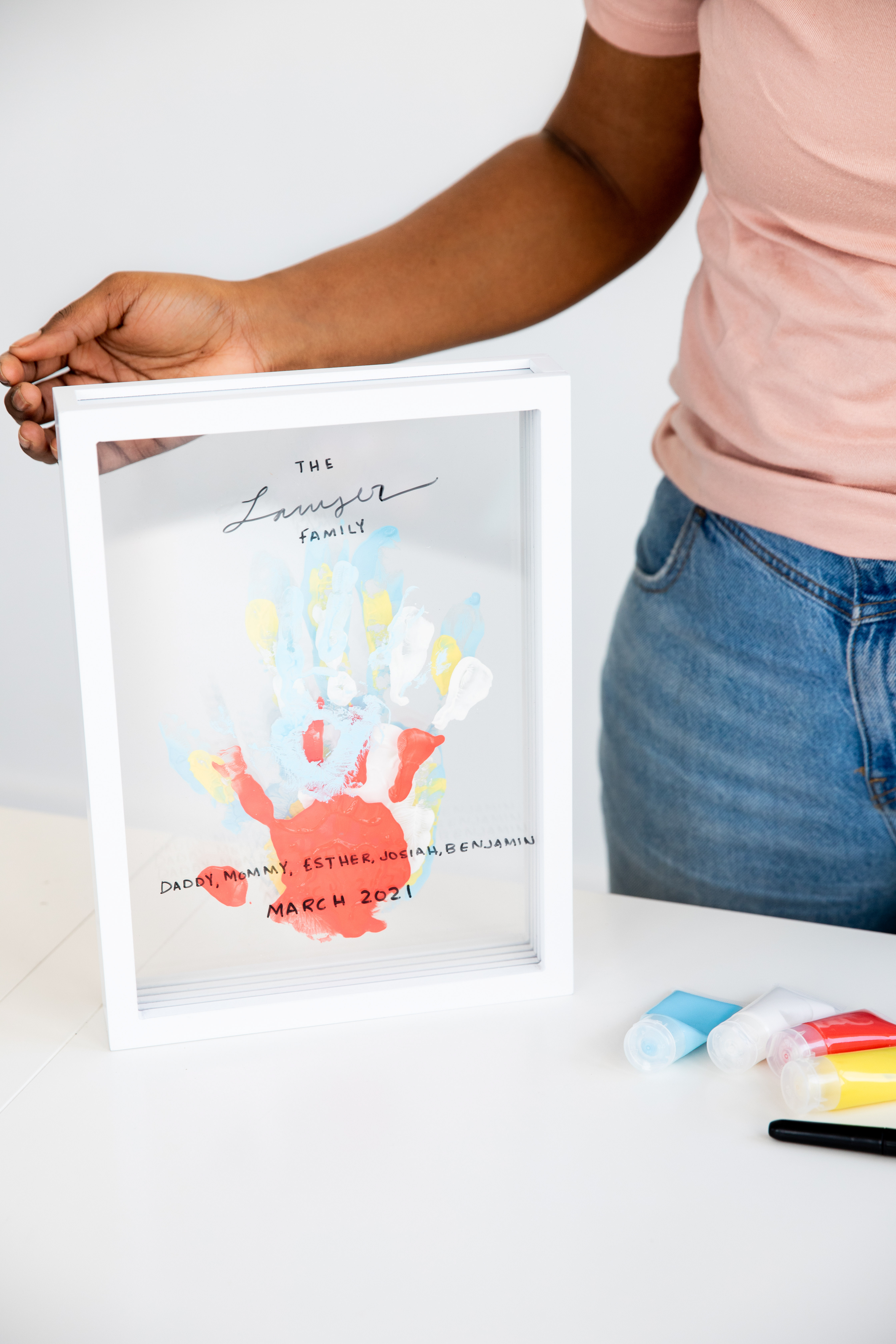 clear family print frame