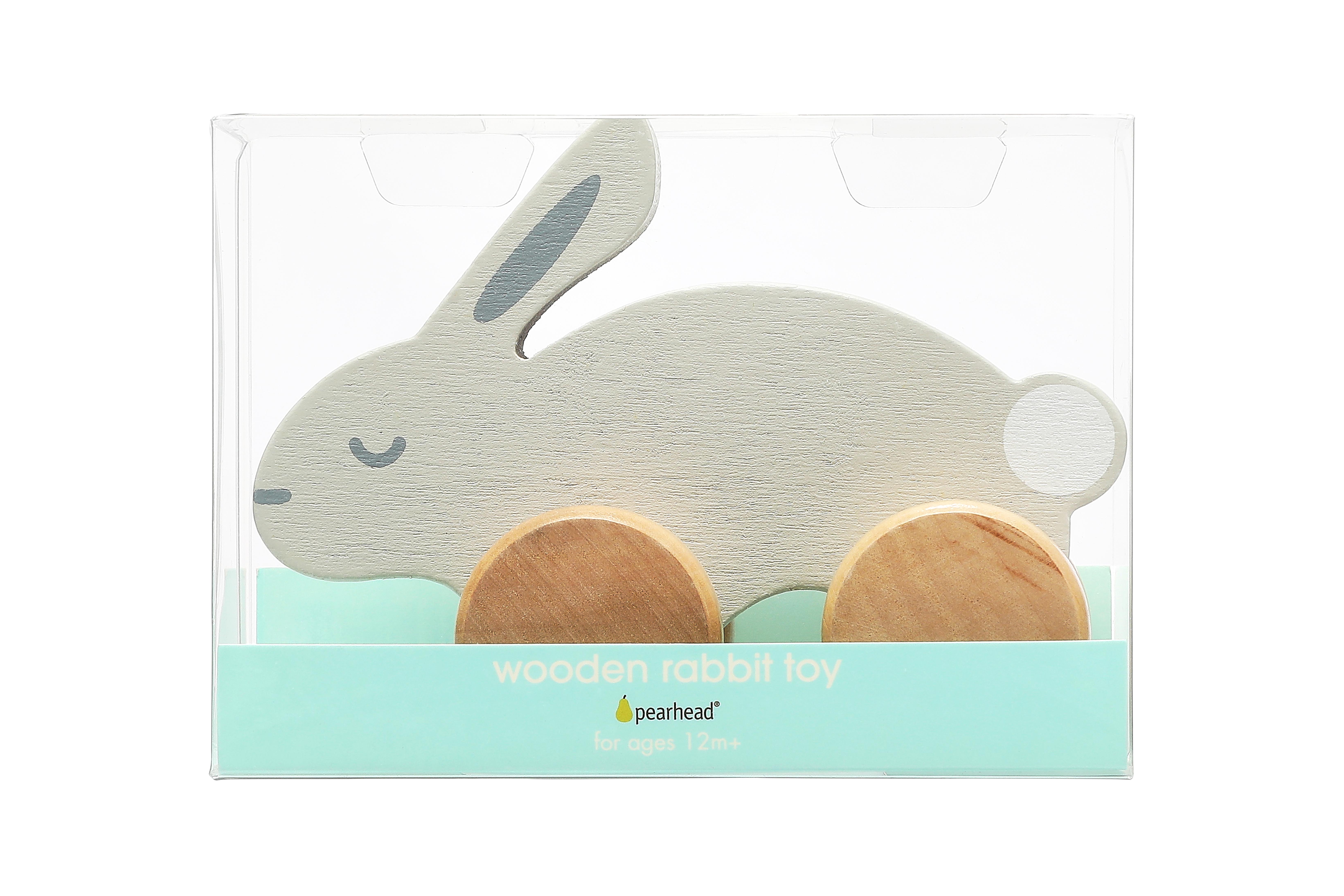 Pearhead Wooden toy bunny gray - 3