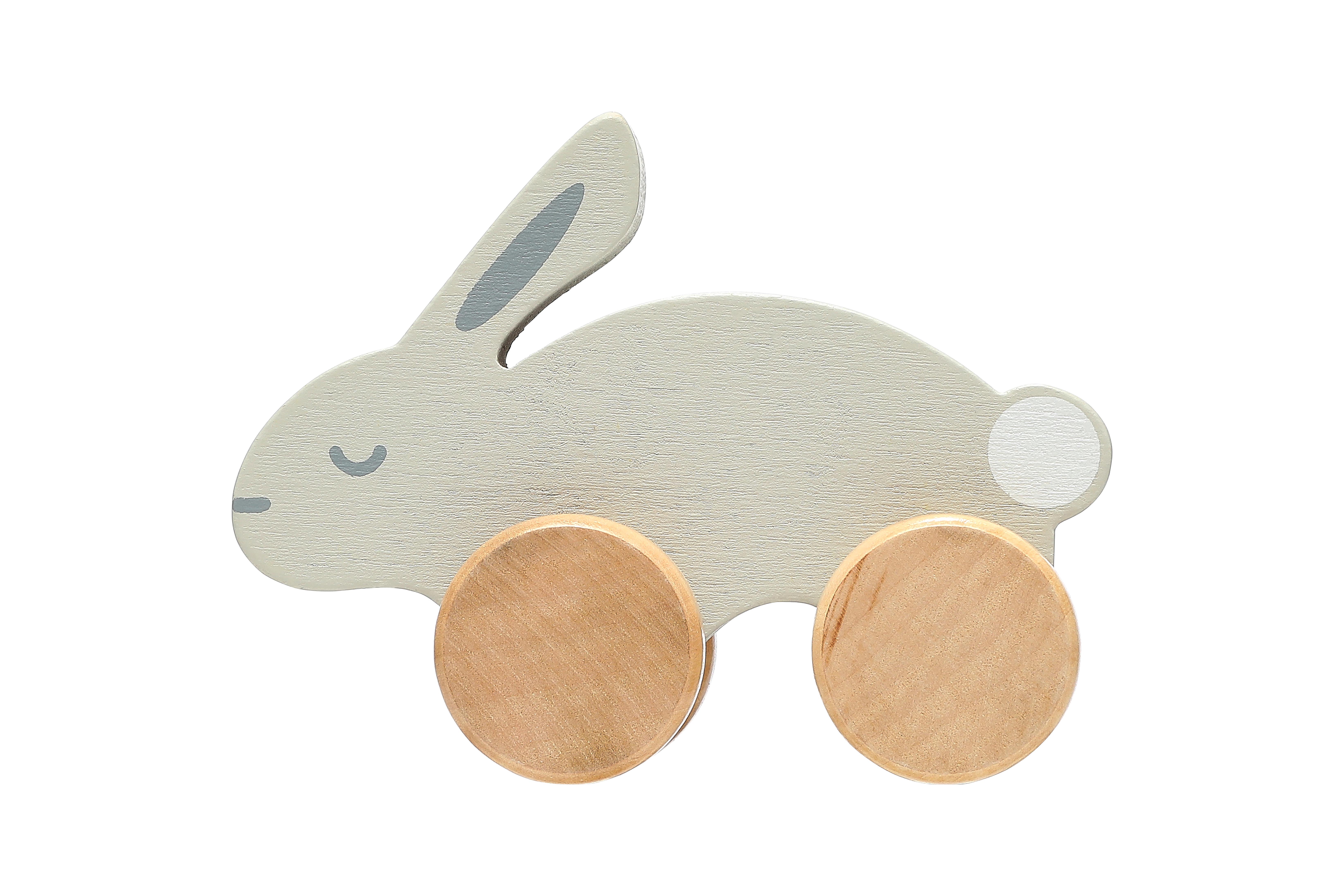 Pearhead Wooden toy bunny gray