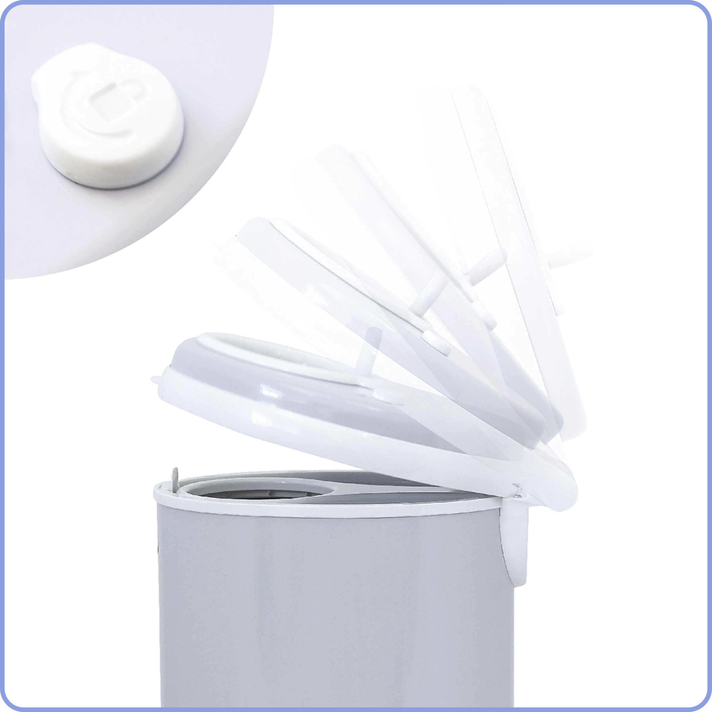 Diaper Pail White - 4
