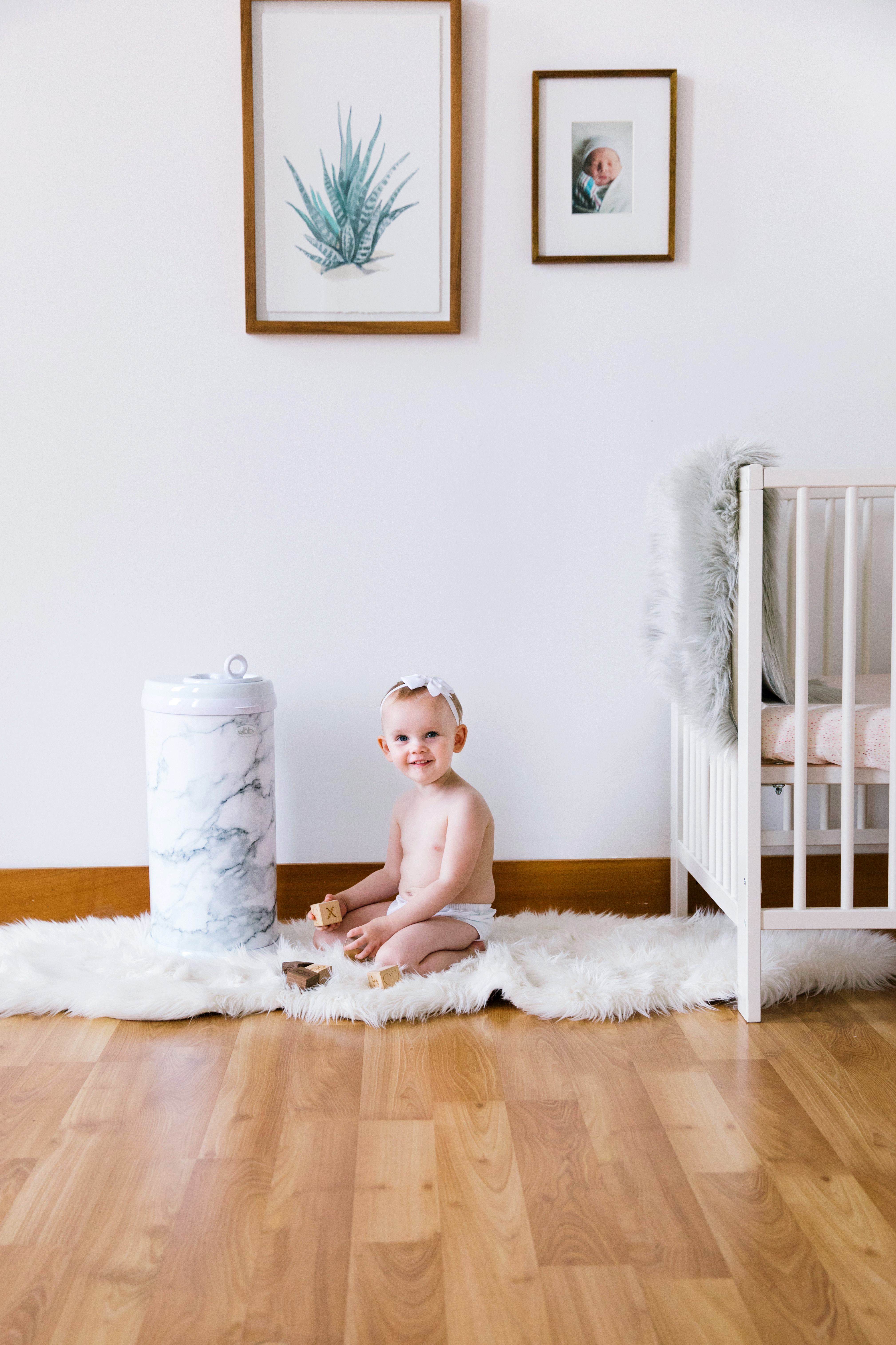 Diaper Pail Marble - 2